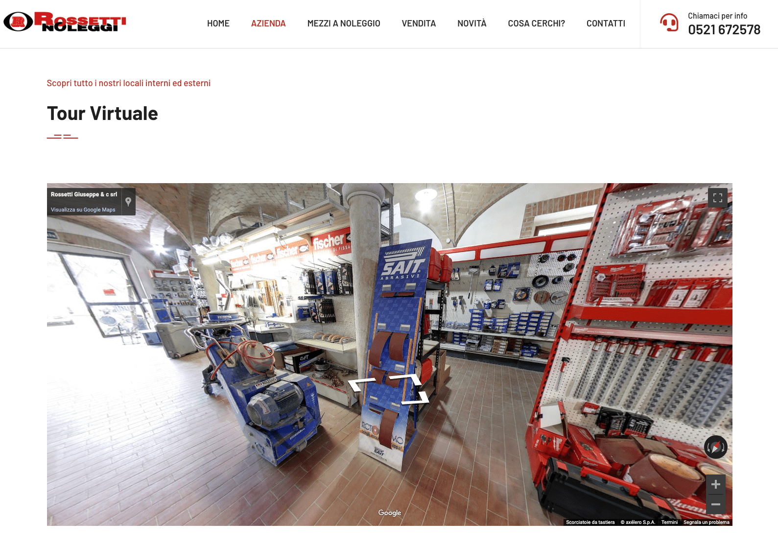 Sito web aziendale per il noleggio | Rossetti Noleggi
