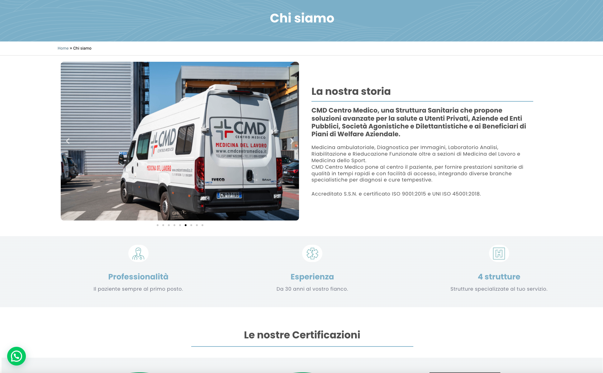 Sviluppo Sito web aziendale | CMD Centro Medico