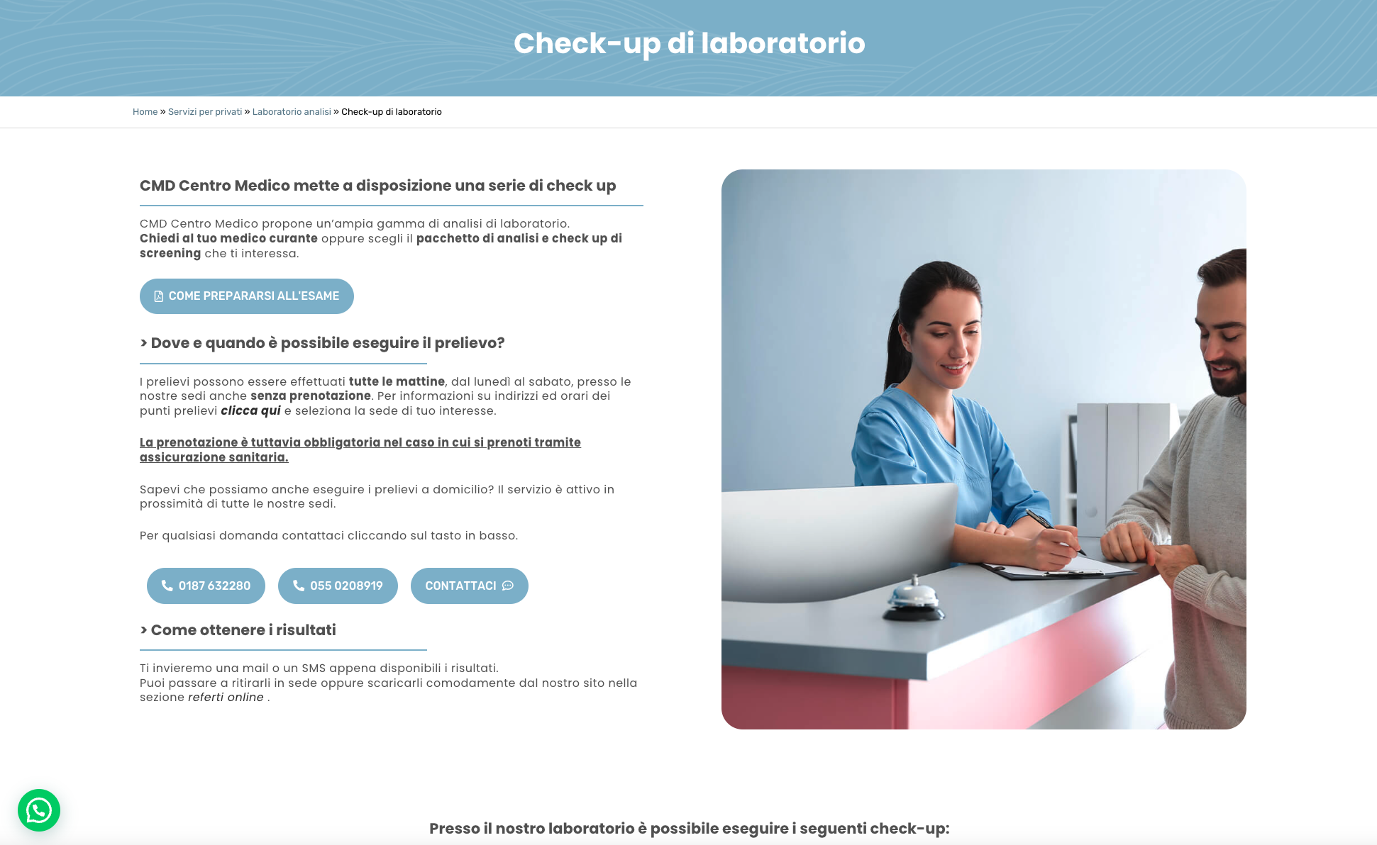 Sviluppo Sito web aziendale | CMD Centro Medico