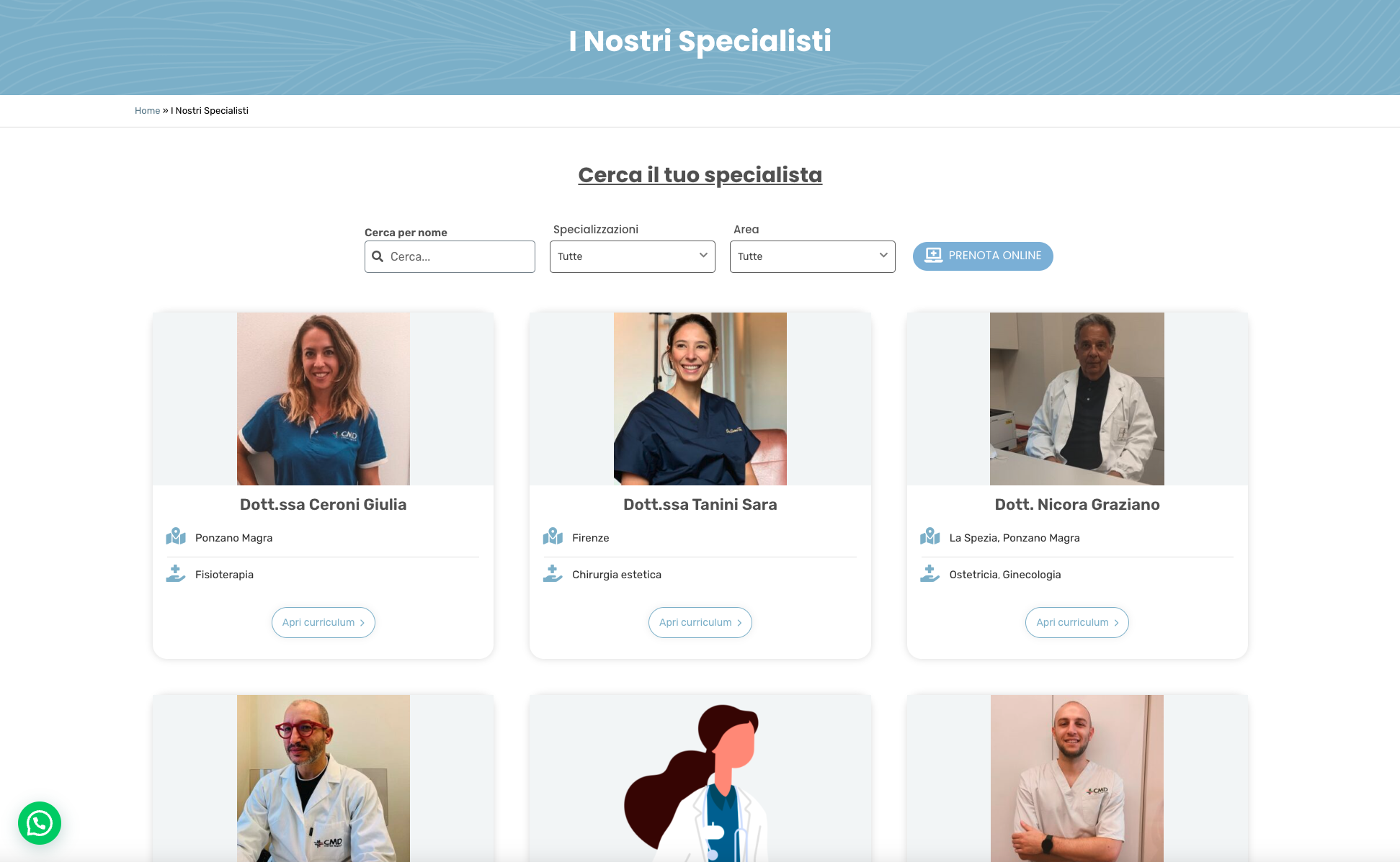 Sviluppo Sito web aziendale | CMD Centro Medico