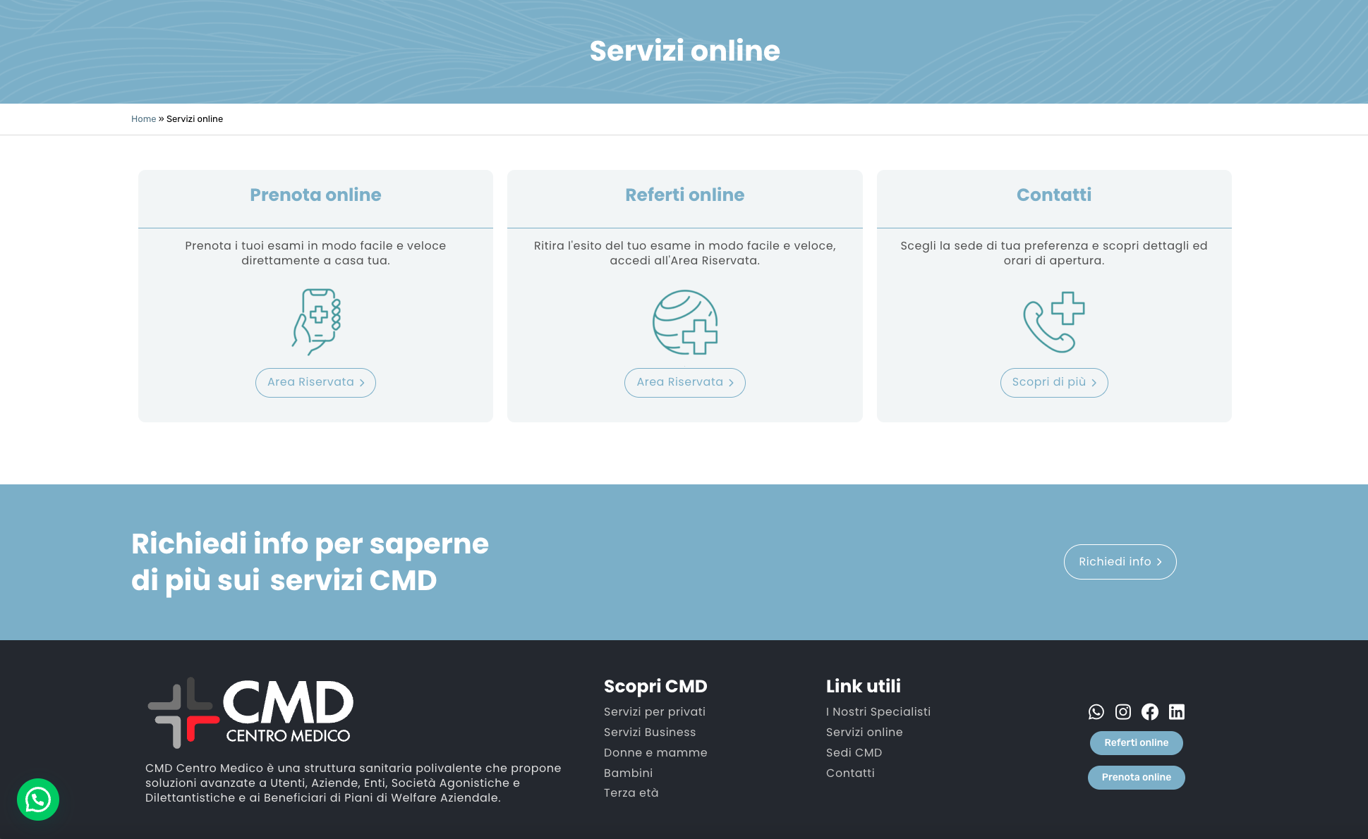 Sviluppo Sito web aziendale | CMD Centro Medico