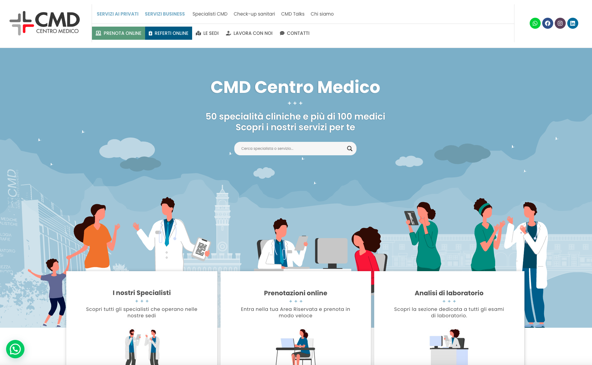 Sviluppo Sito web aziendale | CMD Centro Medico