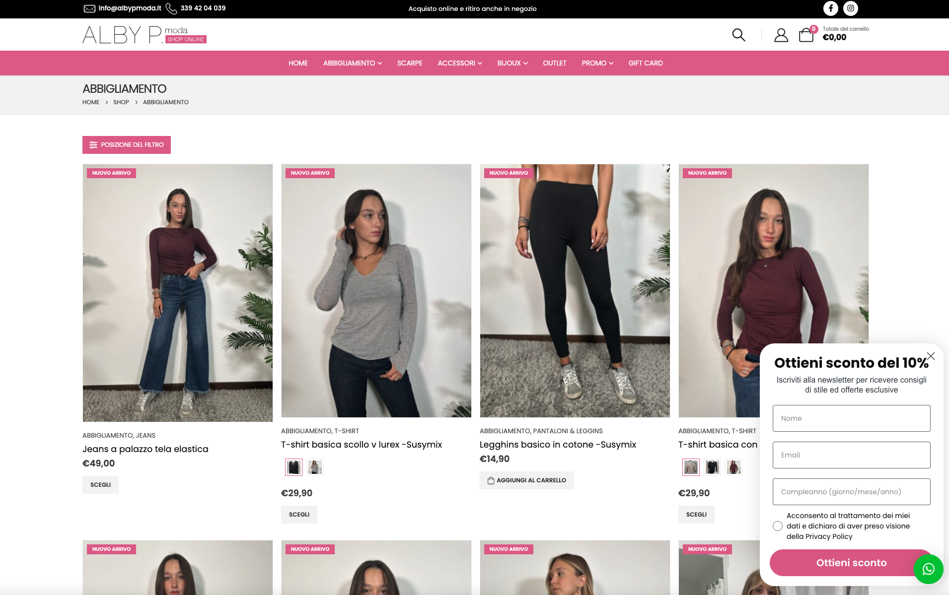 Creazione Sito Ecommerce abbigliamento | ALBY P. MODA