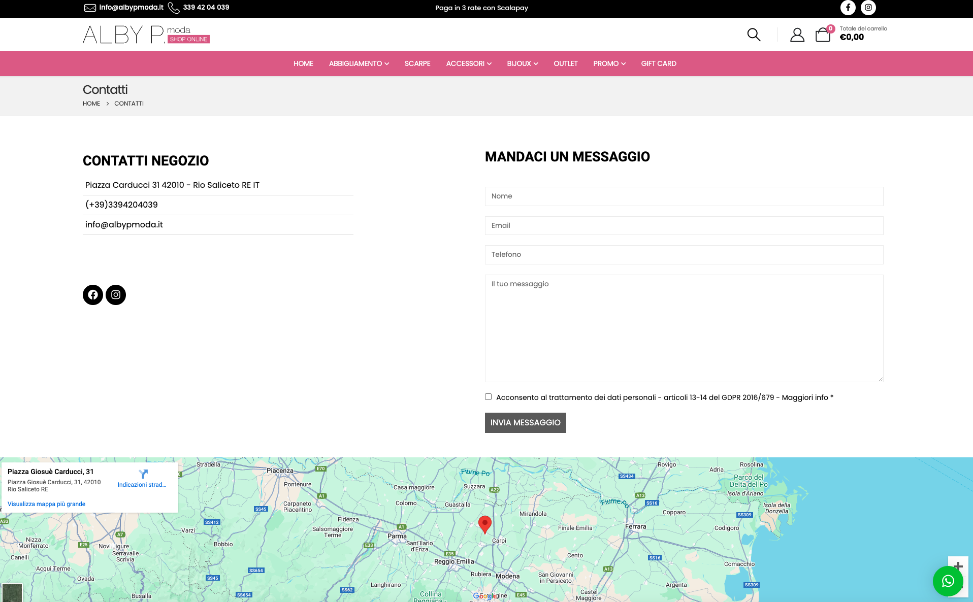 Creazione Sito Ecommerce abbigliamento | ALBY P. MODA