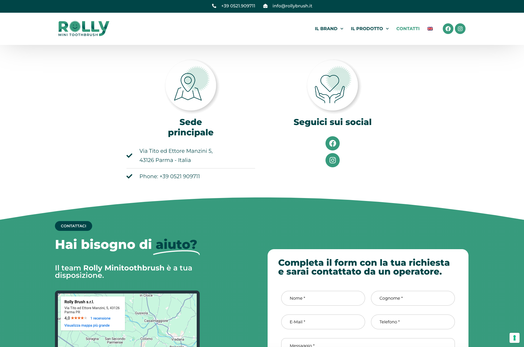 Sviluppo Sito web aziendale | Rolly Brush