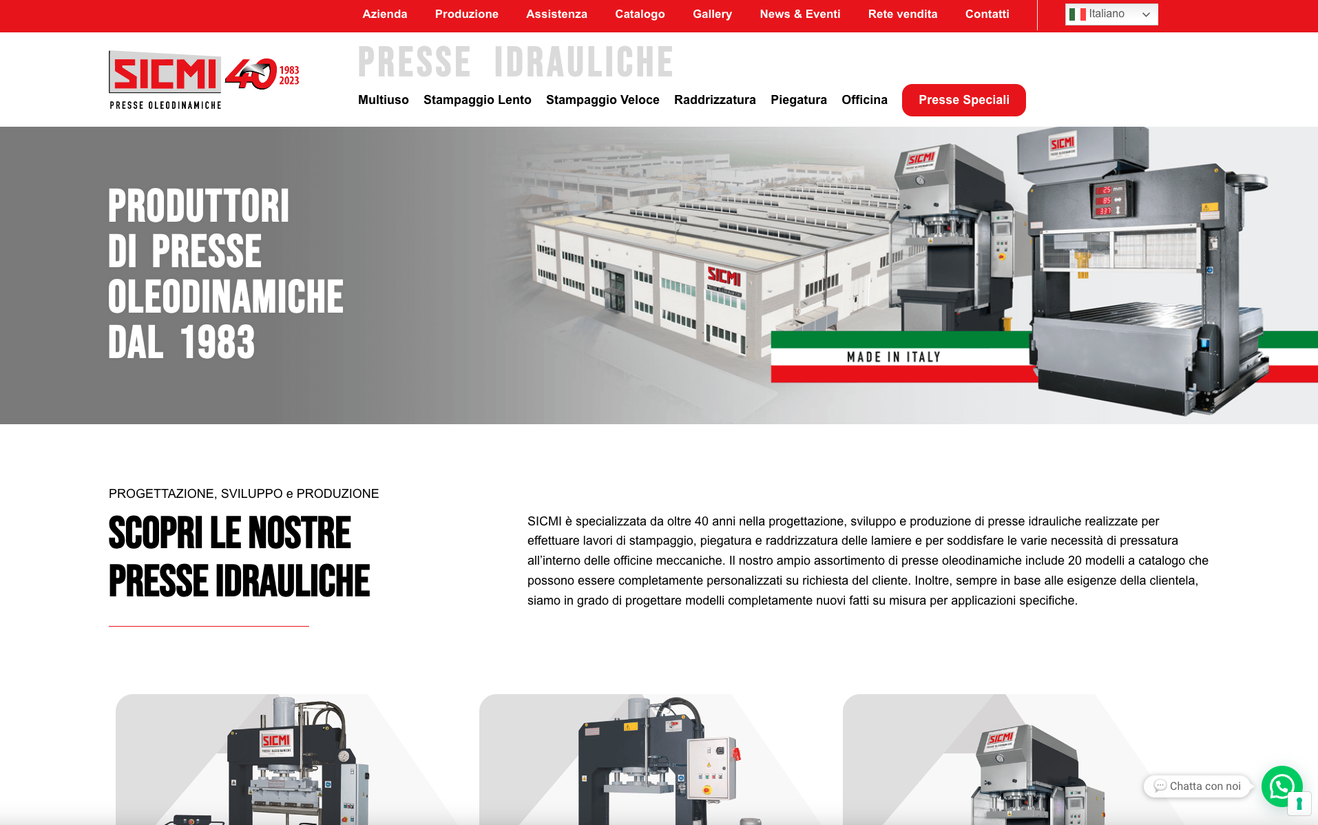 Sito web aziendale | SICMI