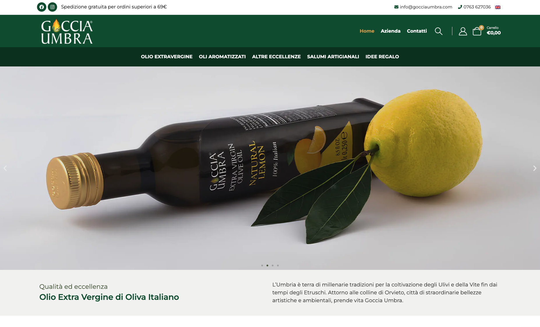 Realizzazione Sito Ecommerce Food | Goccia Umbra