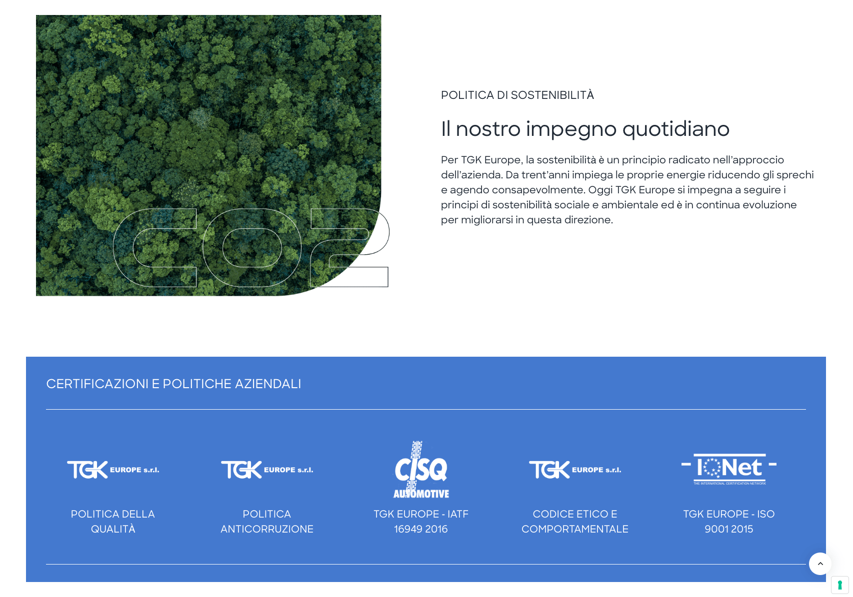Realizzazione sito web TGK Europe