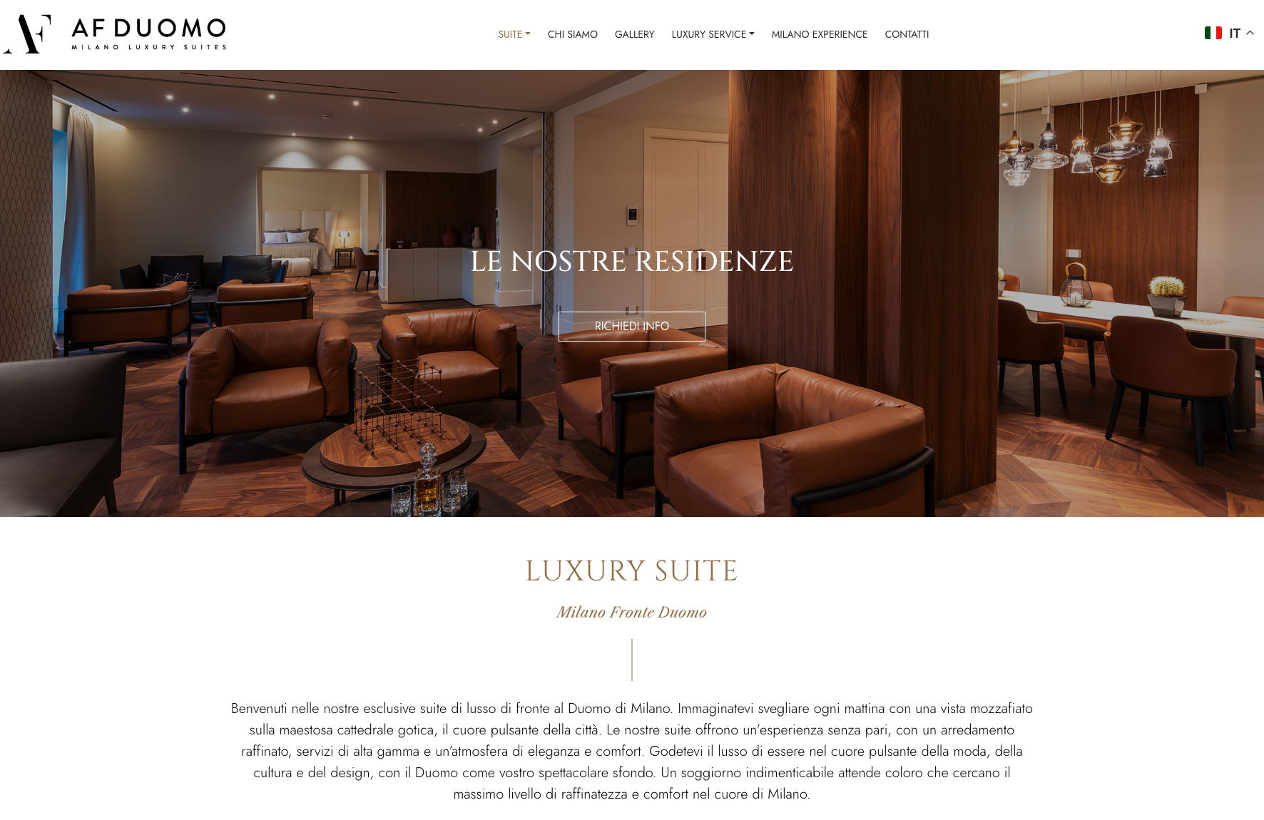 Creazione sito web appartamenti luxury Milano