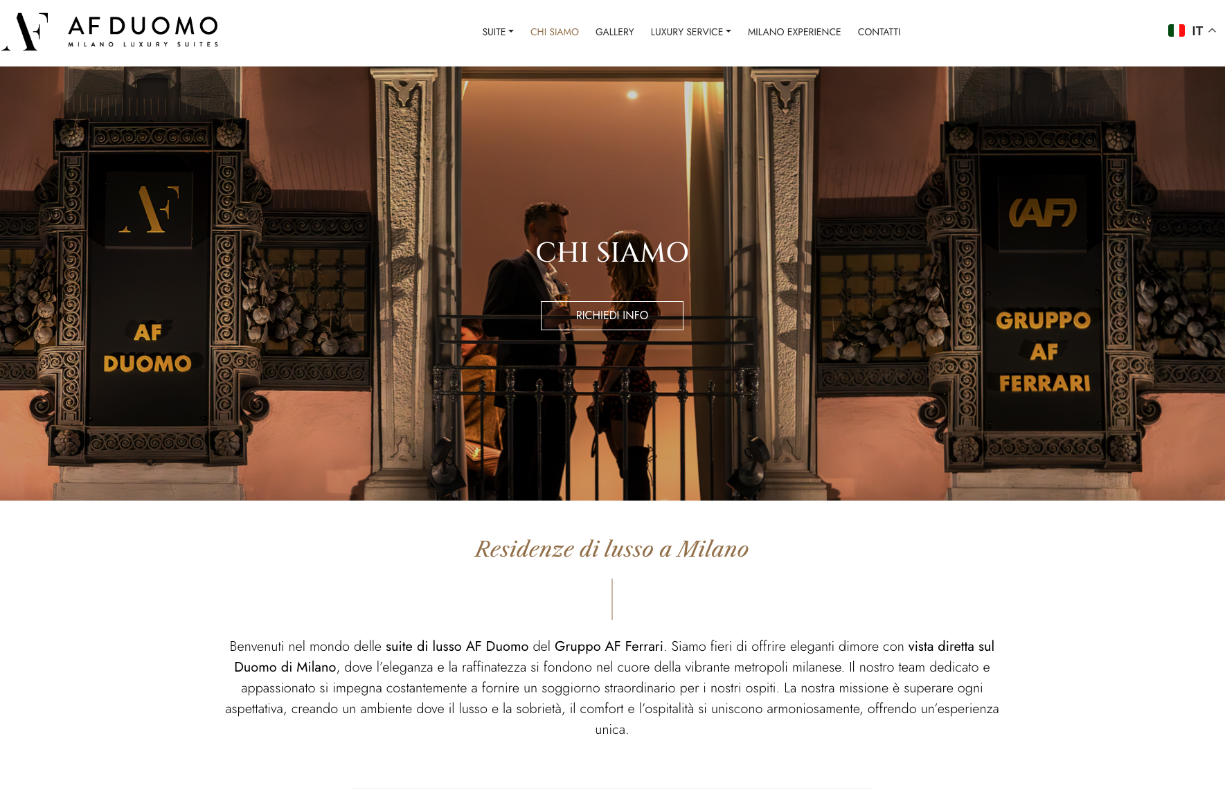 Creazione sito web appartamenti luxury Milano