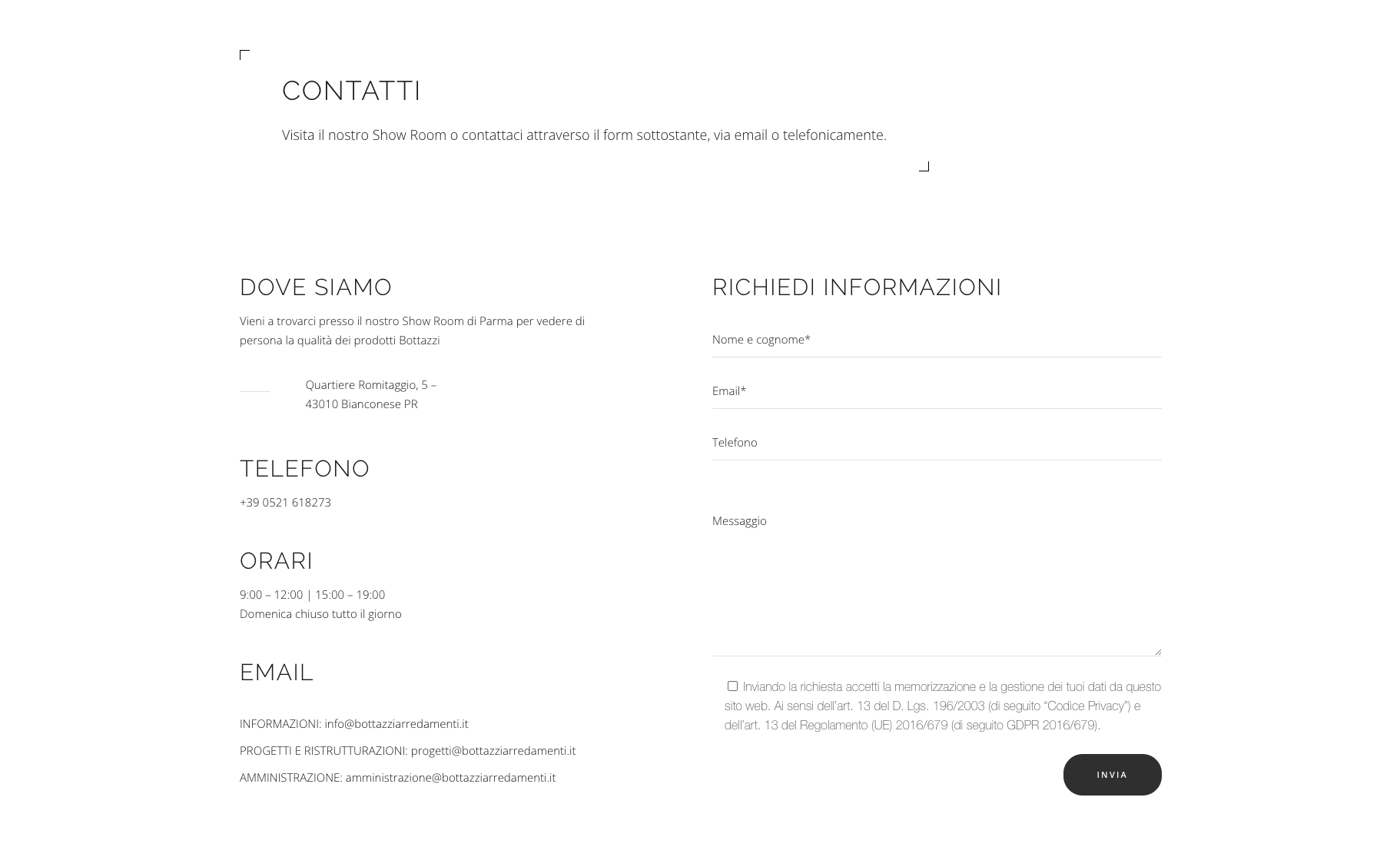 Creazione Sito web arredamenti | Bottazzi Arredamenti