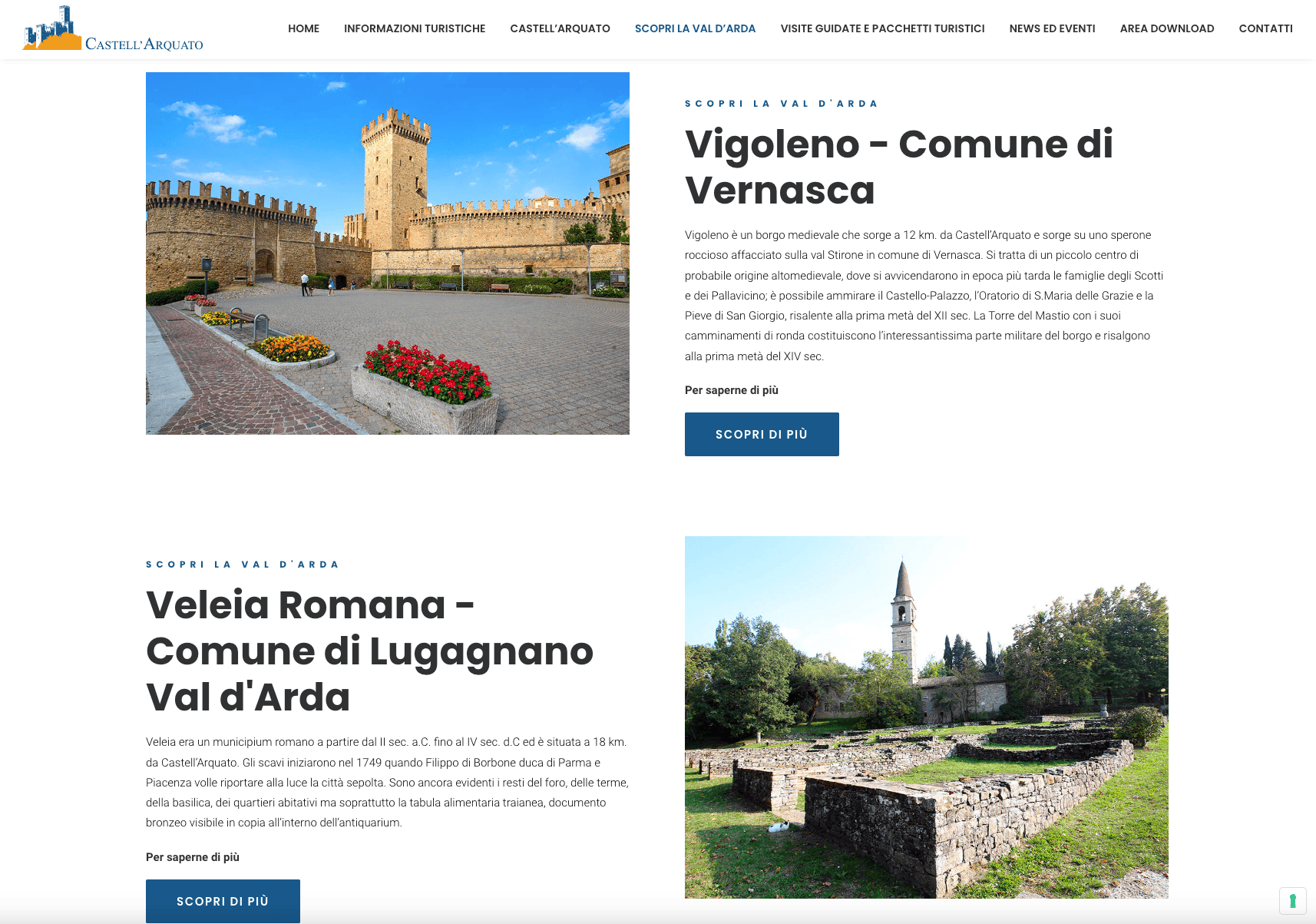 Sito web turismo | Castell'Arquato