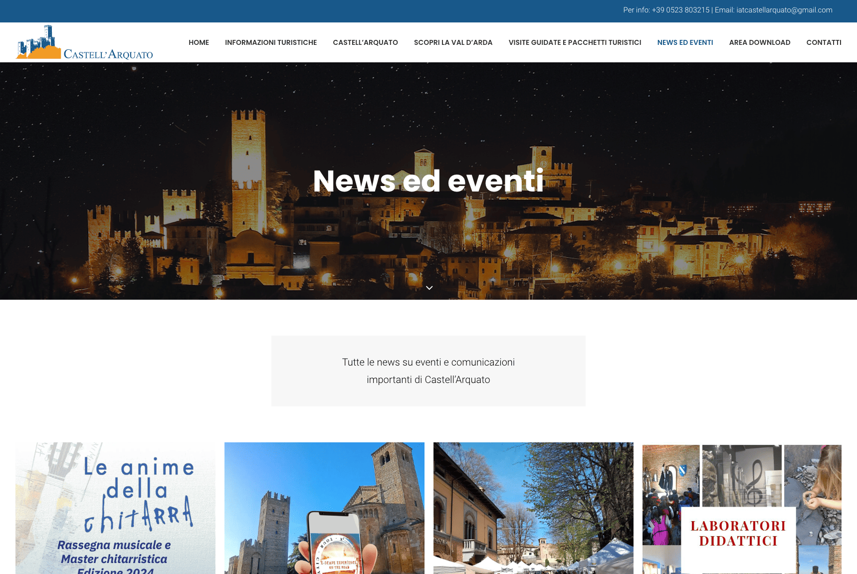 Sito web turismo | Castell'Arquato