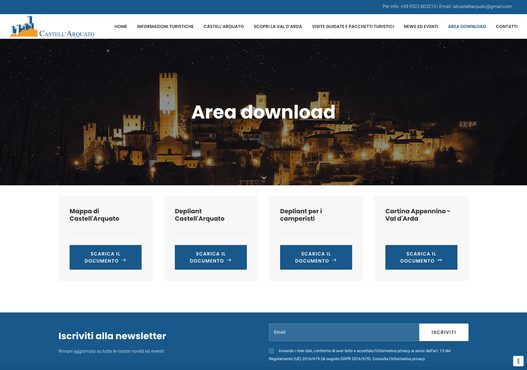 Sito web turismo | Castell'Arquato