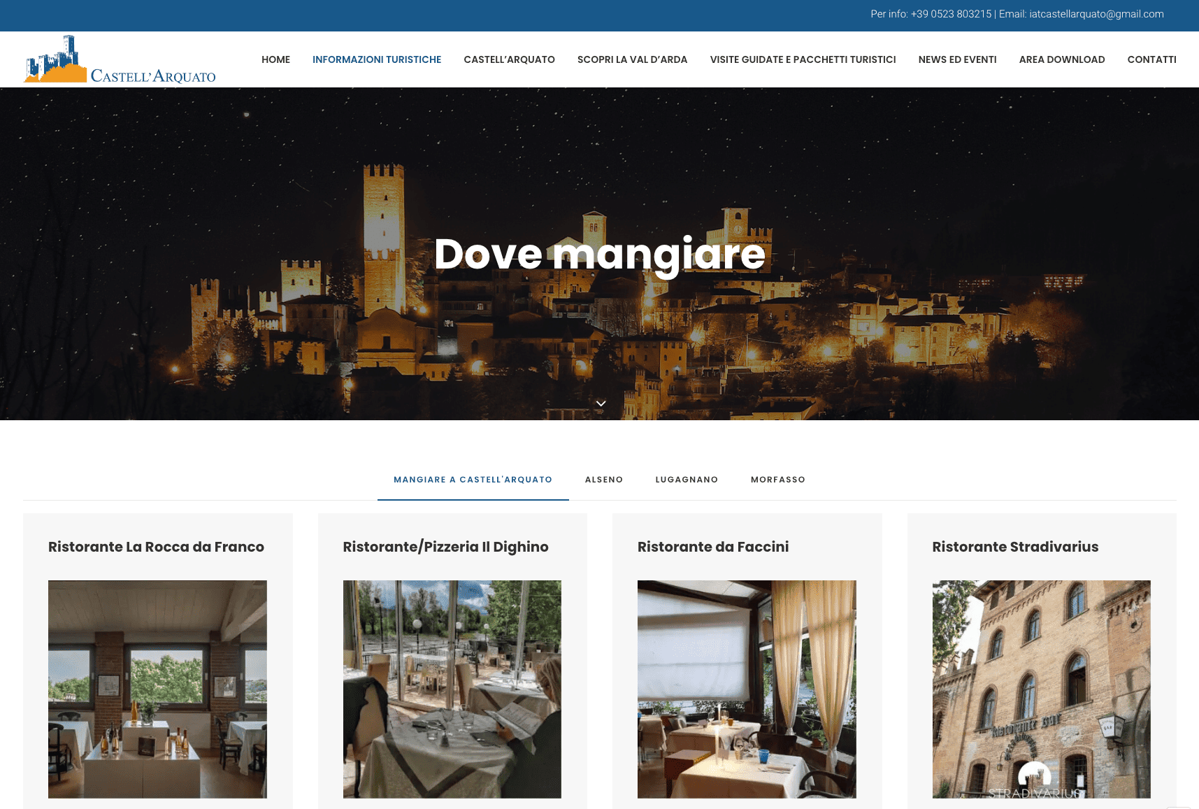 Sito web turismo | Castell'Arquato
