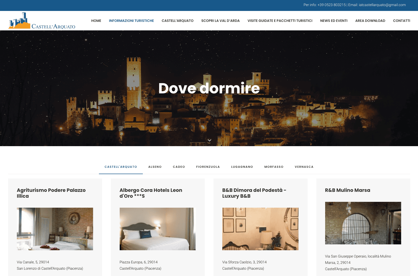 Sito web turismo | Castell'Arquato