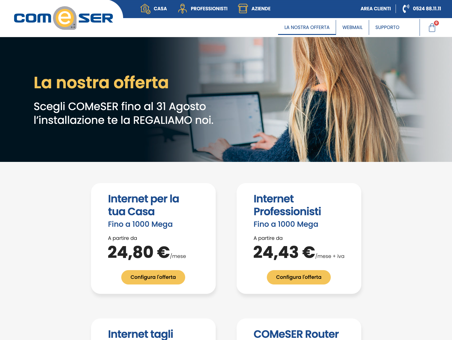 Realizzazione sito web internet e wifi telefonia