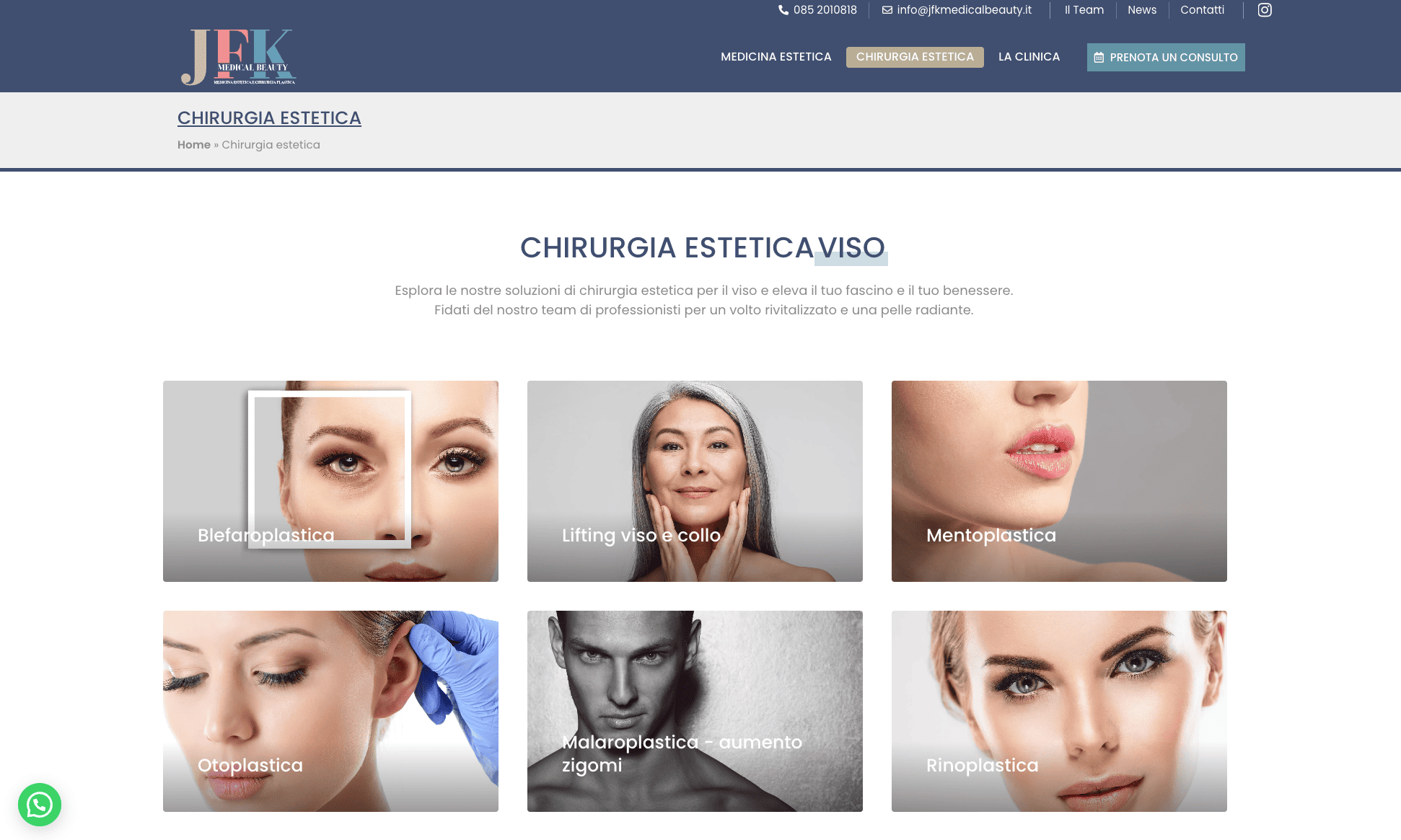Realizzazione sito web Clinica medica chirurgica