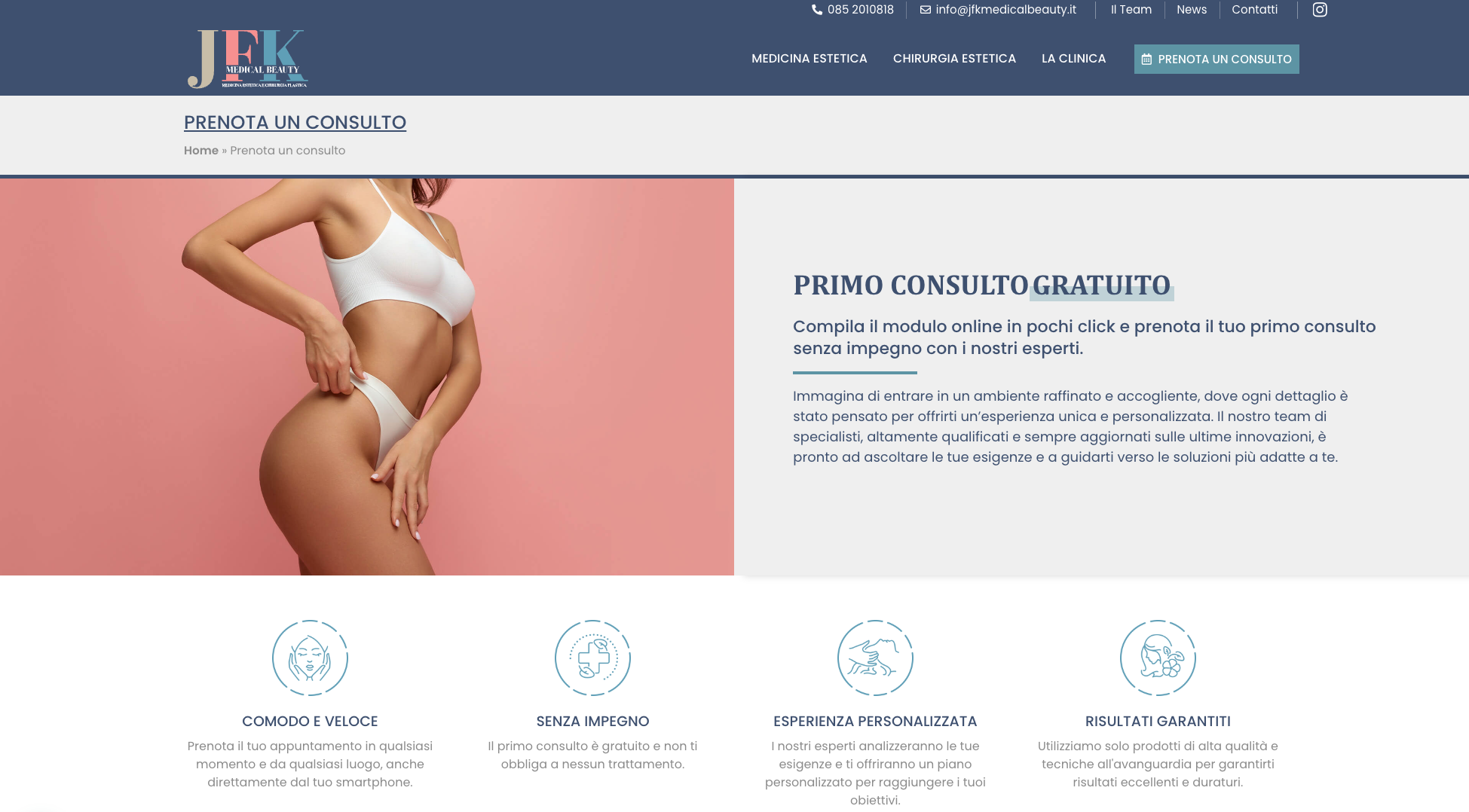 Realizzazione sito web Clinica medica chirurgica