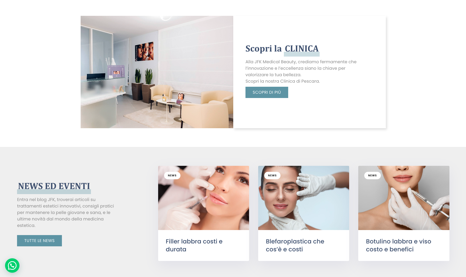Realizzazione sito web Clinica medica chirurgica