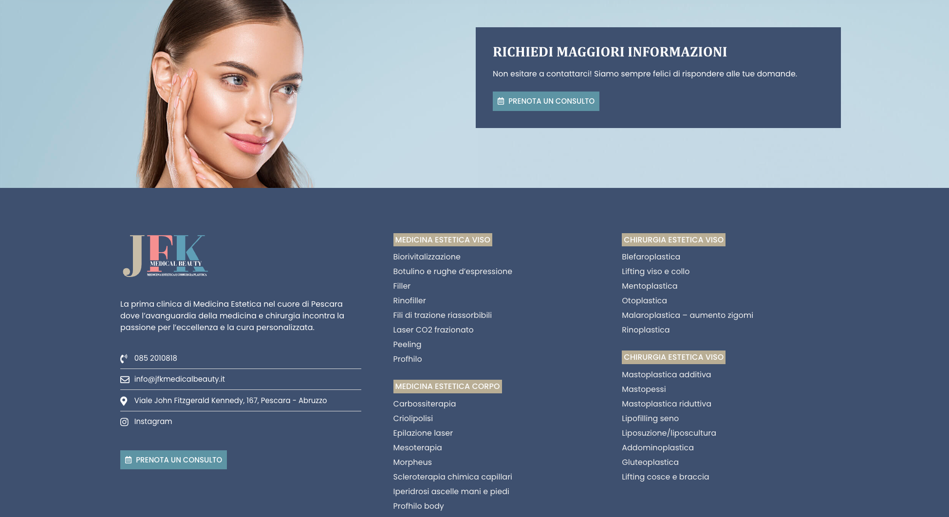 Realizzazione sito web Clinica medica chirurgica