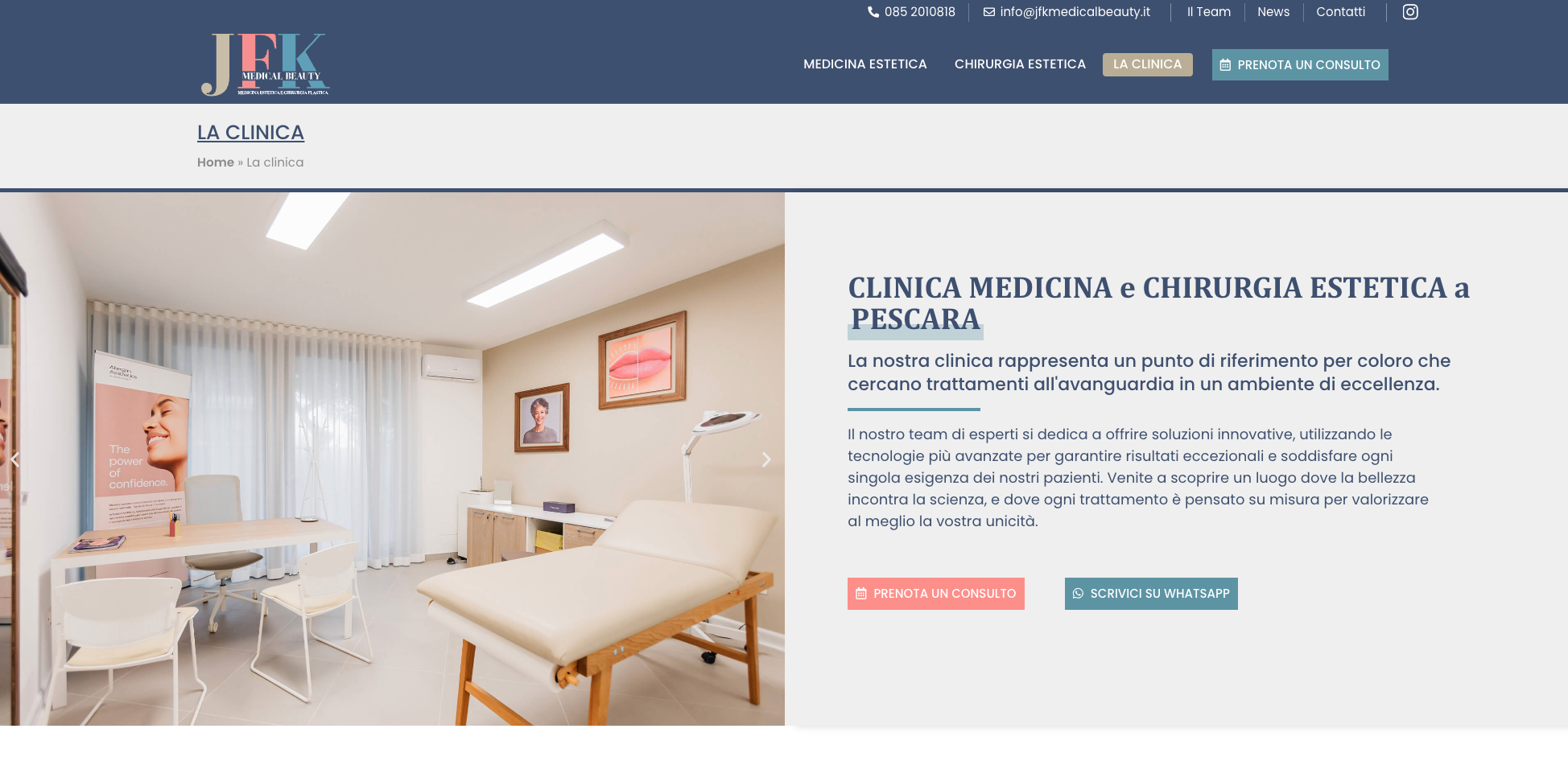 Realizzazione sito web Clinica medica chirurgica