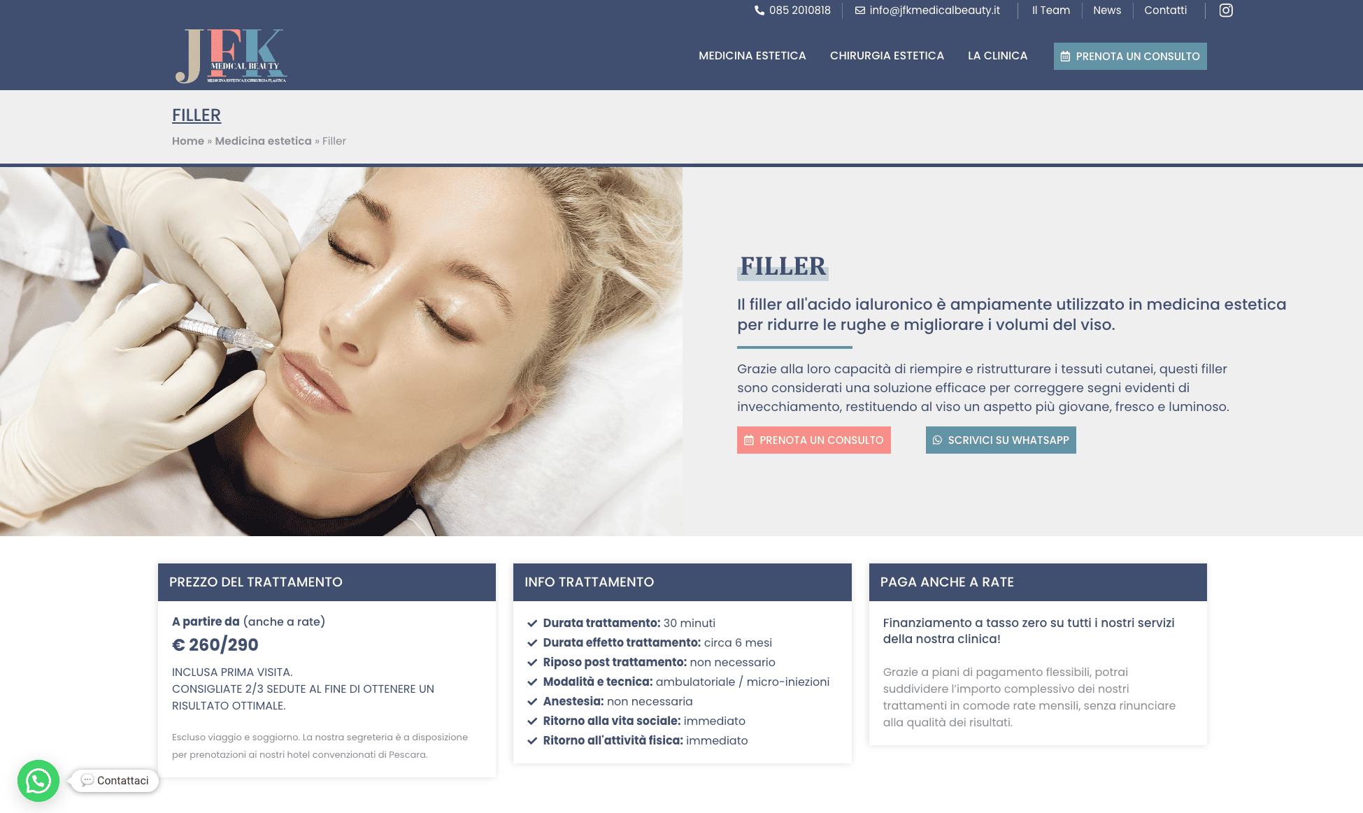 Realizzazione sito web Clinica medica chirurgica