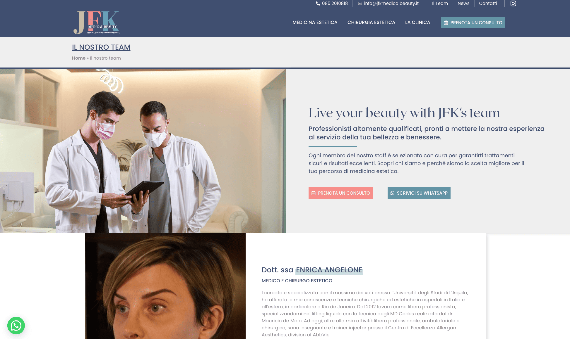 Realizzazione sito web Clinica medica chirurgica