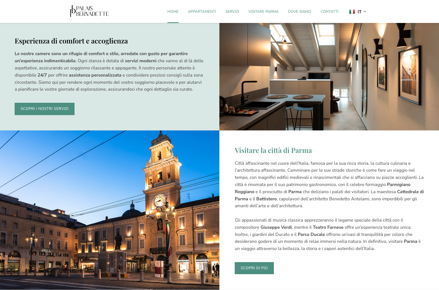 Realizzazione Sito web appartamenti | Palais Bernadette