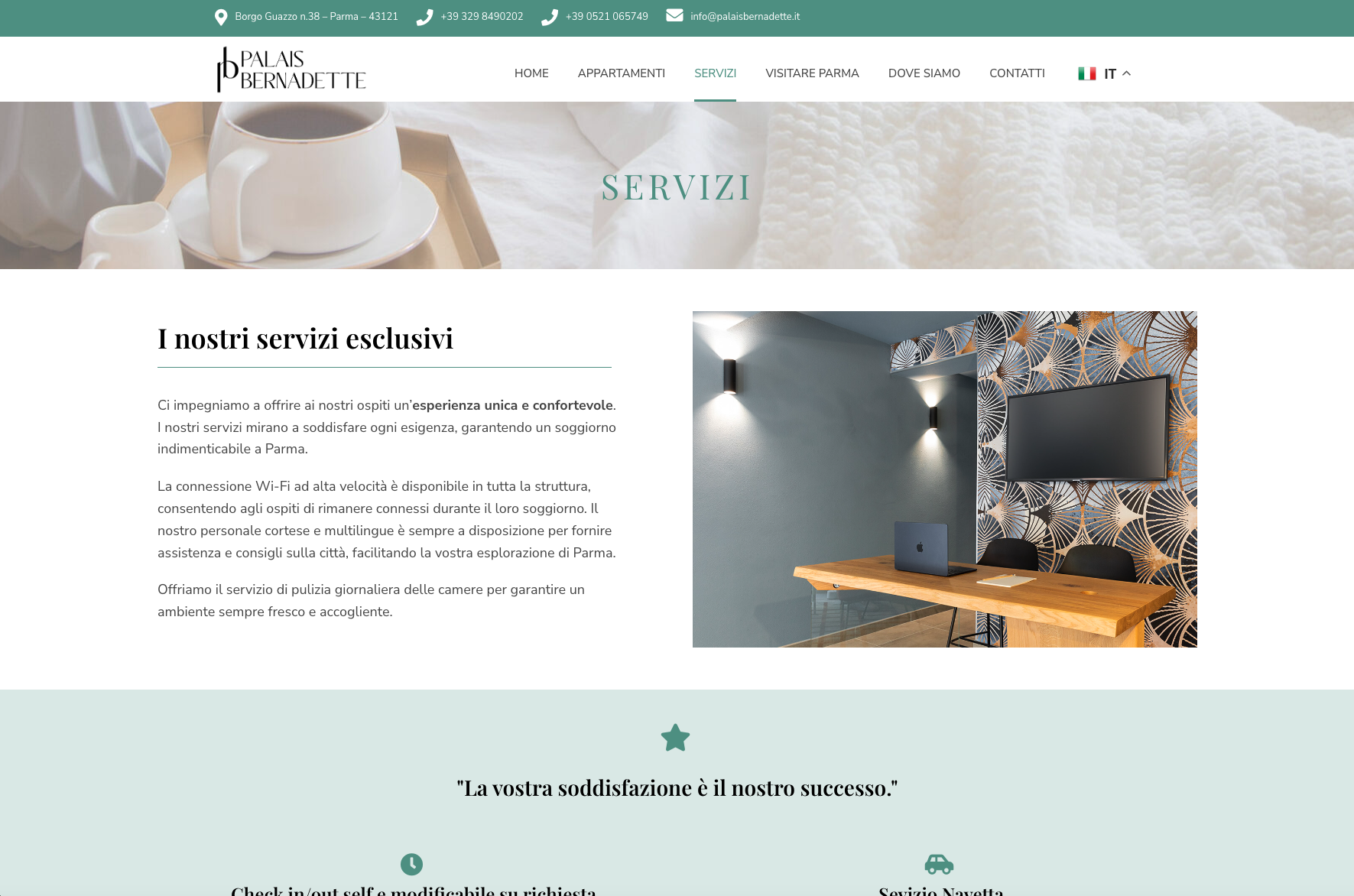 Realizzazione Sito web appartamenti | Palais Bernadette