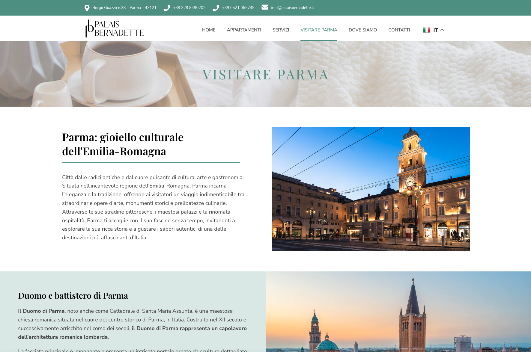 Realizzazione Sito web appartamenti | Palais Bernadette