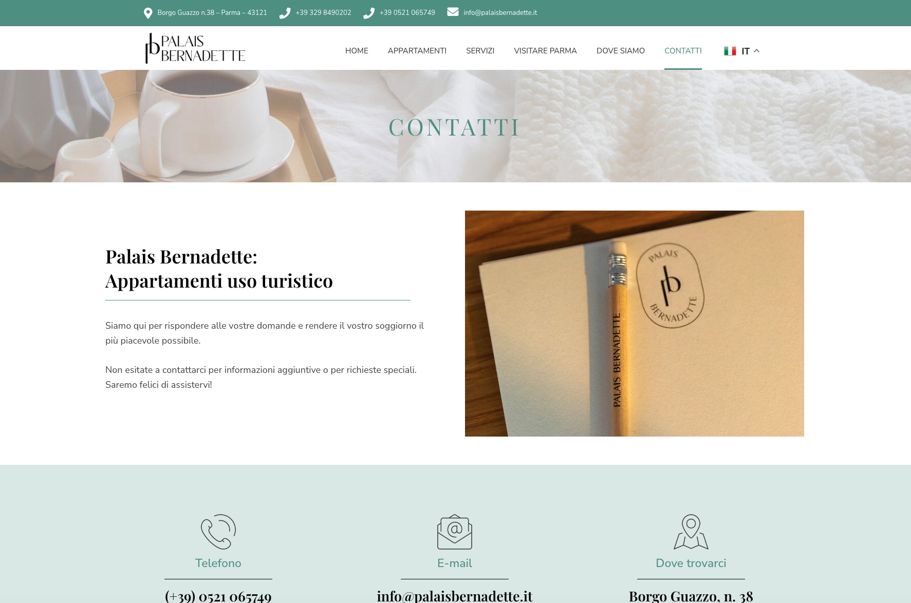 Realizzazione Sito web appartamenti | Palais Bernadette