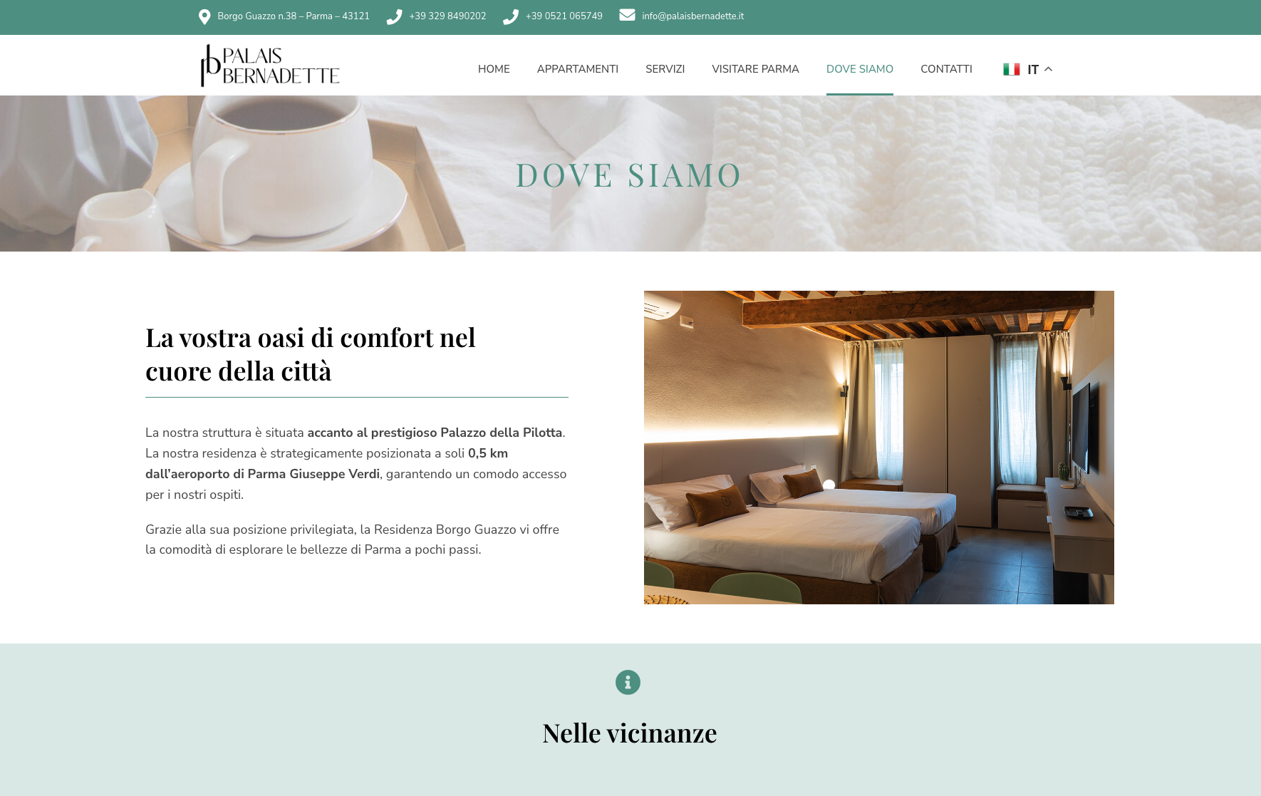 Realizzazione Sito web appartamenti | Palais Bernadette