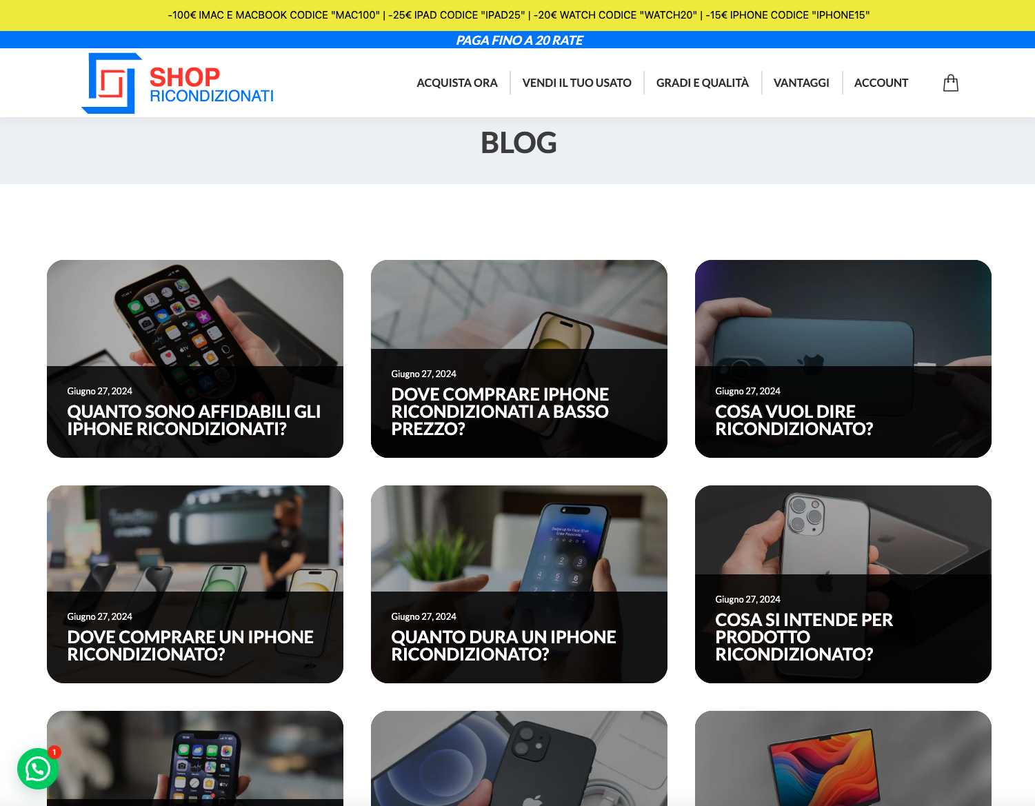 Creazione Sito Ecommerce | Shop Ricondizionati
