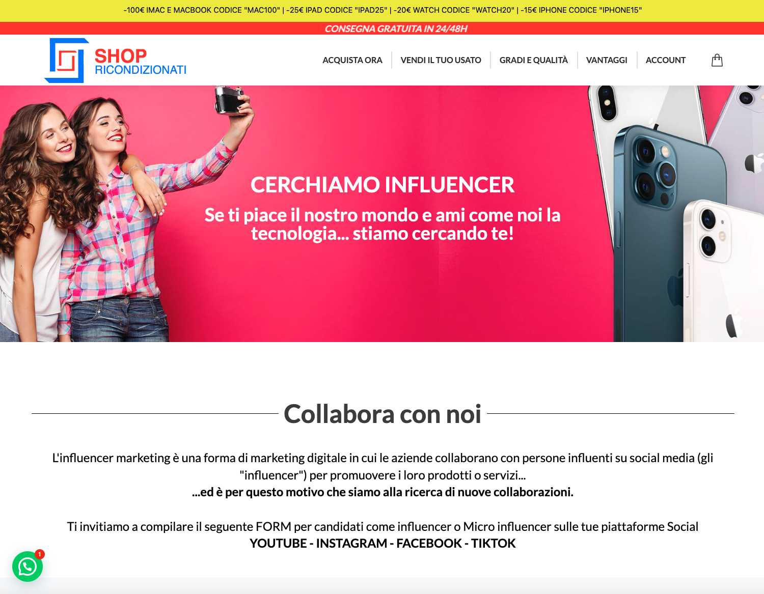 Creazione Sito Ecommerce | Shop Ricondizionati