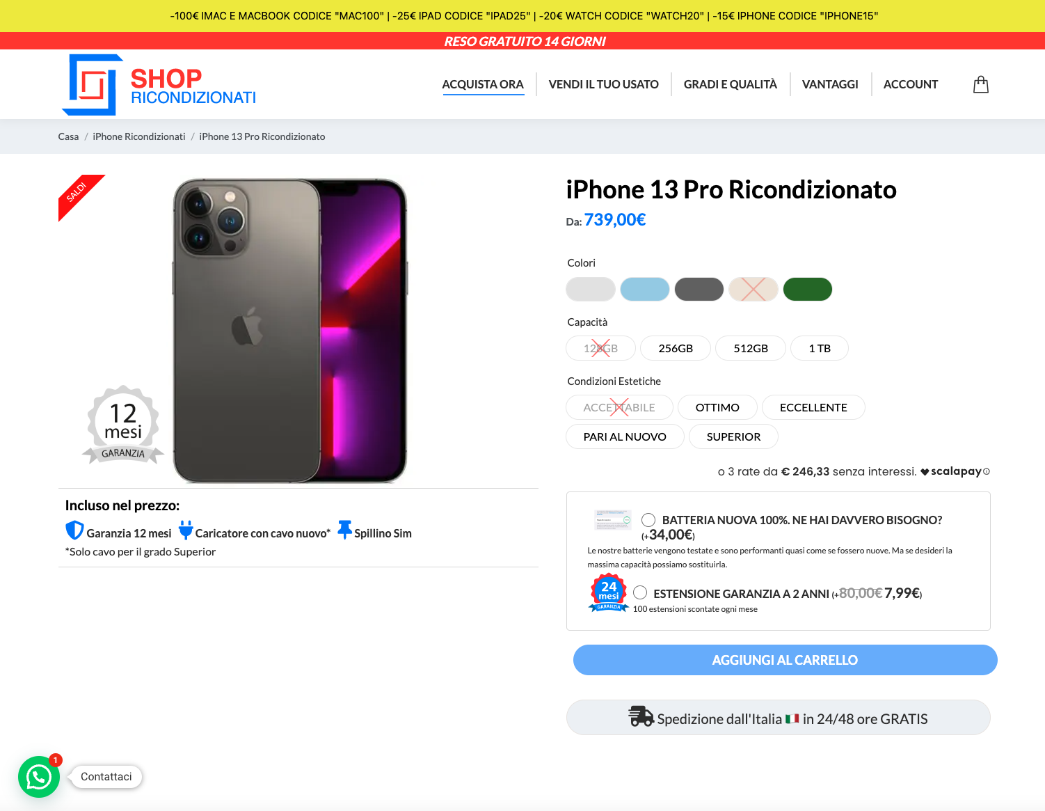 Creazione Sito Ecommerce | Shop Ricondizionati