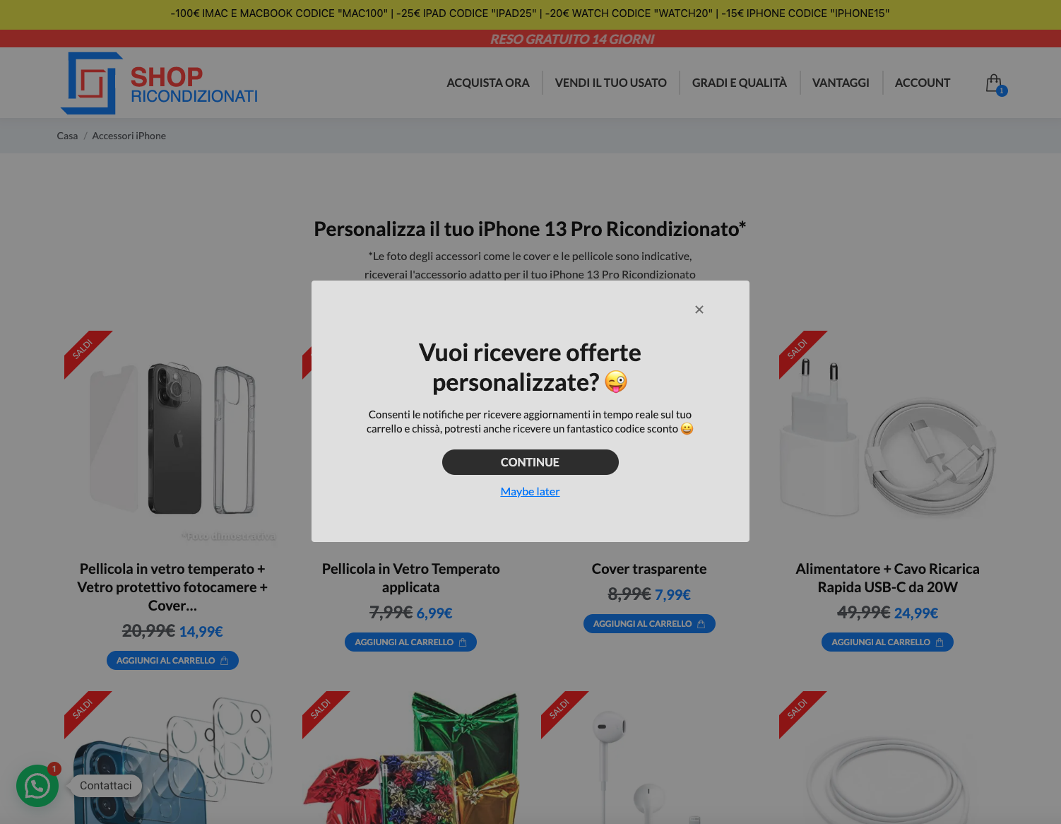 Creazione Sito Ecommerce | Shop Ricondizionati