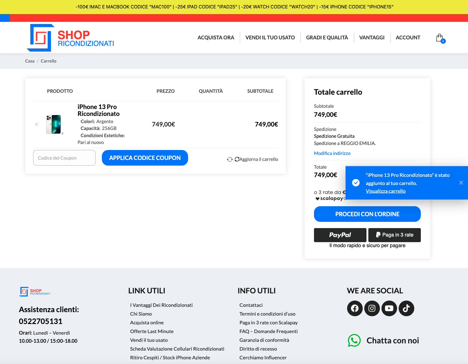 Creazione Sito Ecommerce | Shop Ricondizionati