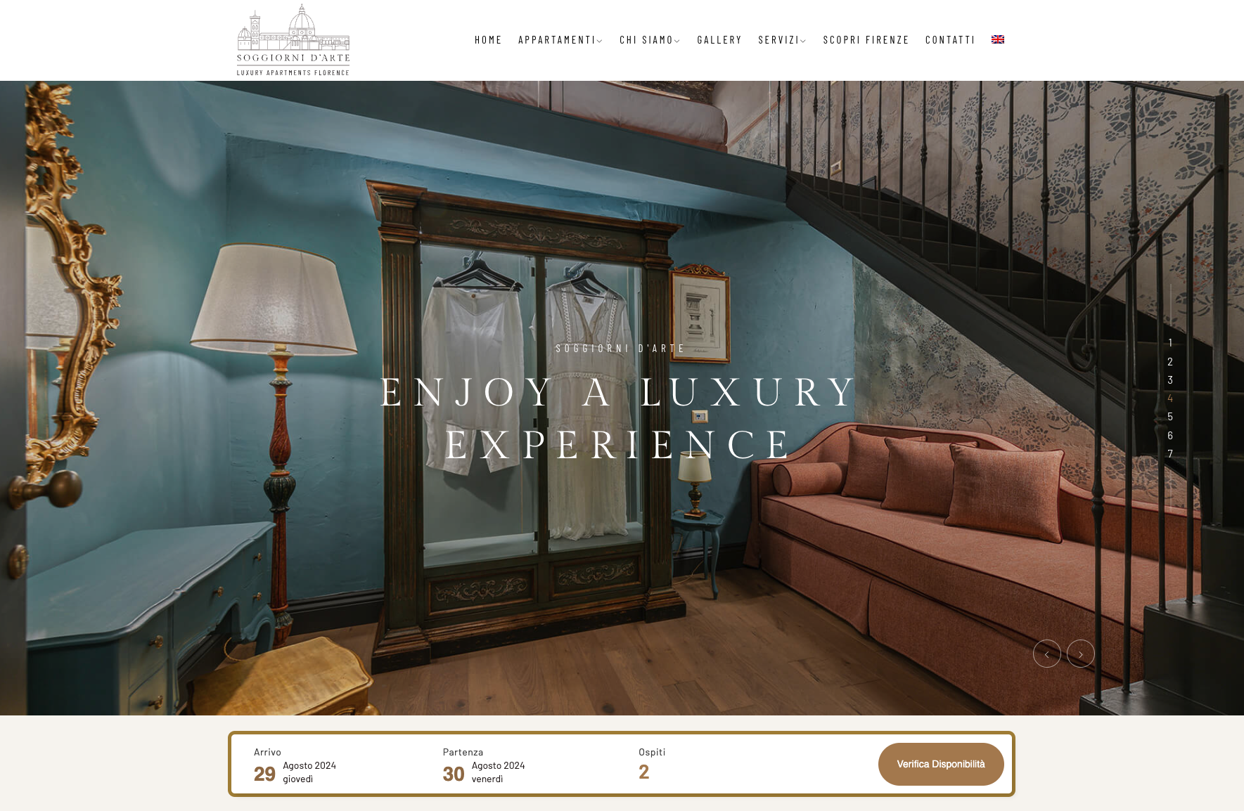 Sito web appartamenti luxury | Soggiorni D'Arte