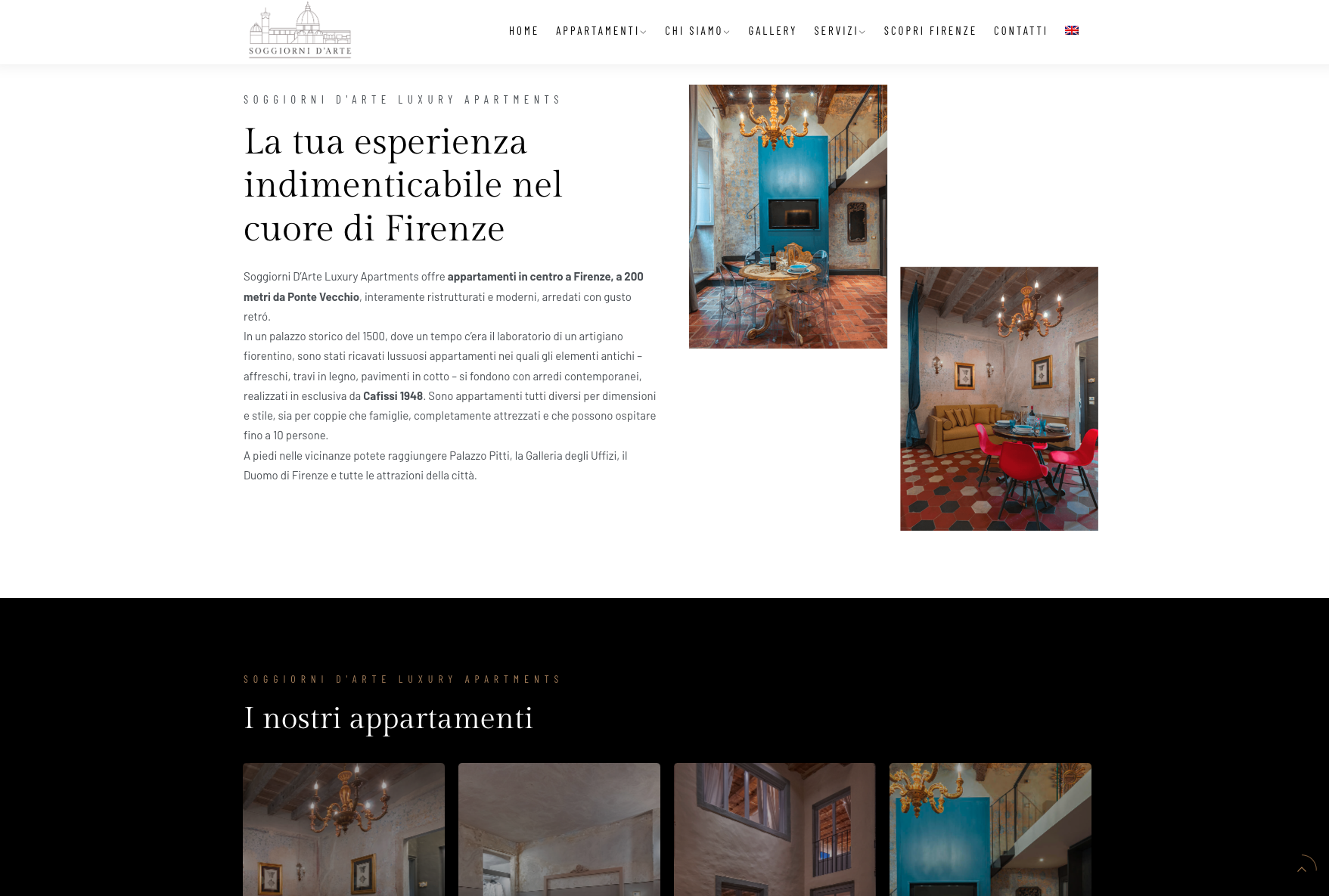 Sito web appartamenti luxury | Soggiorni D'Arte