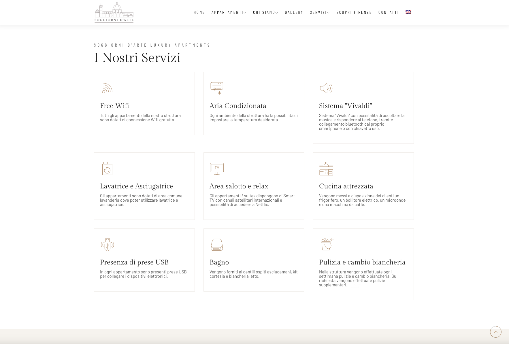 Sito web appartamenti luxury | Soggiorni D'Arte