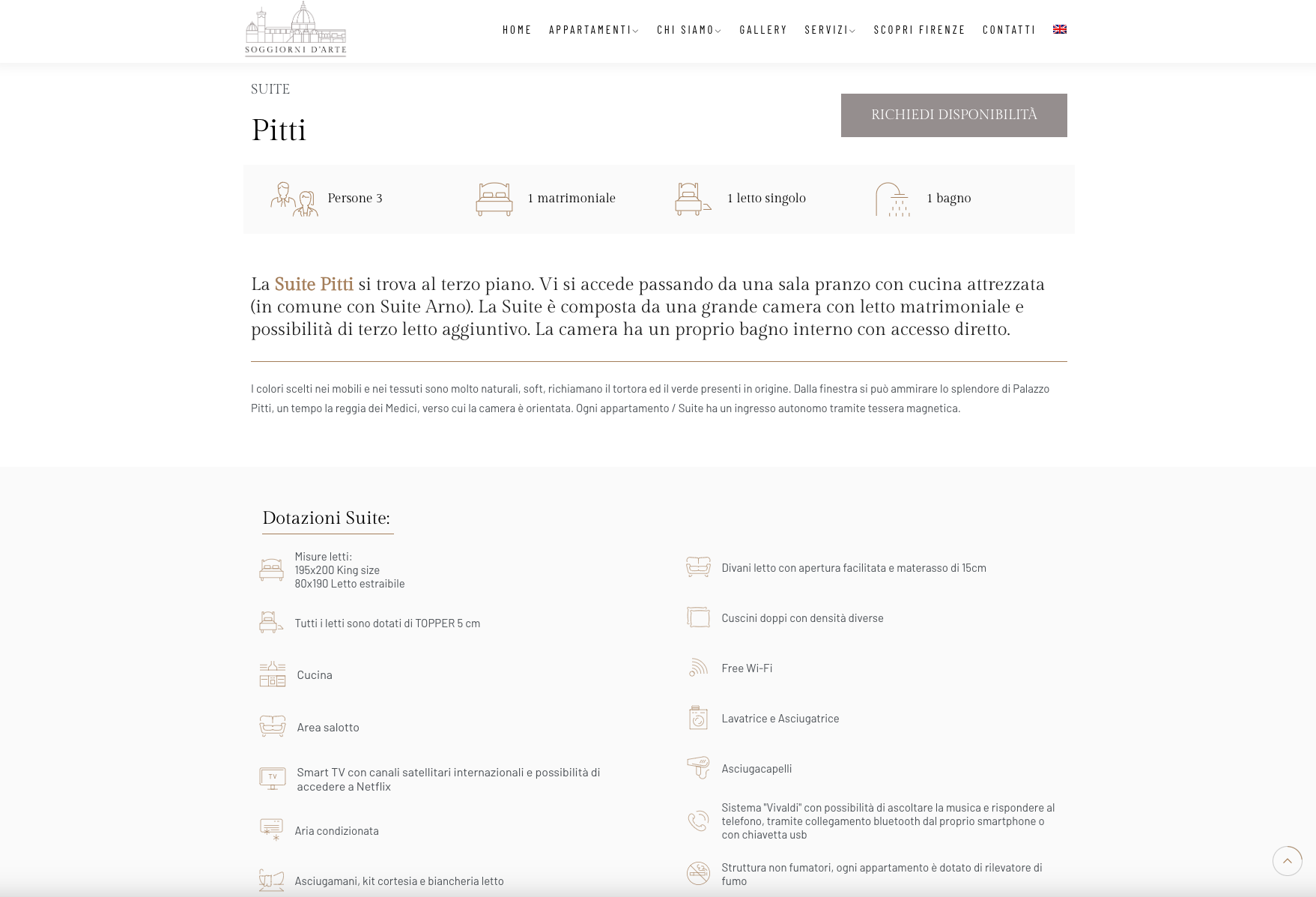 Sito web appartamenti luxury | Soggiorni D'Arte