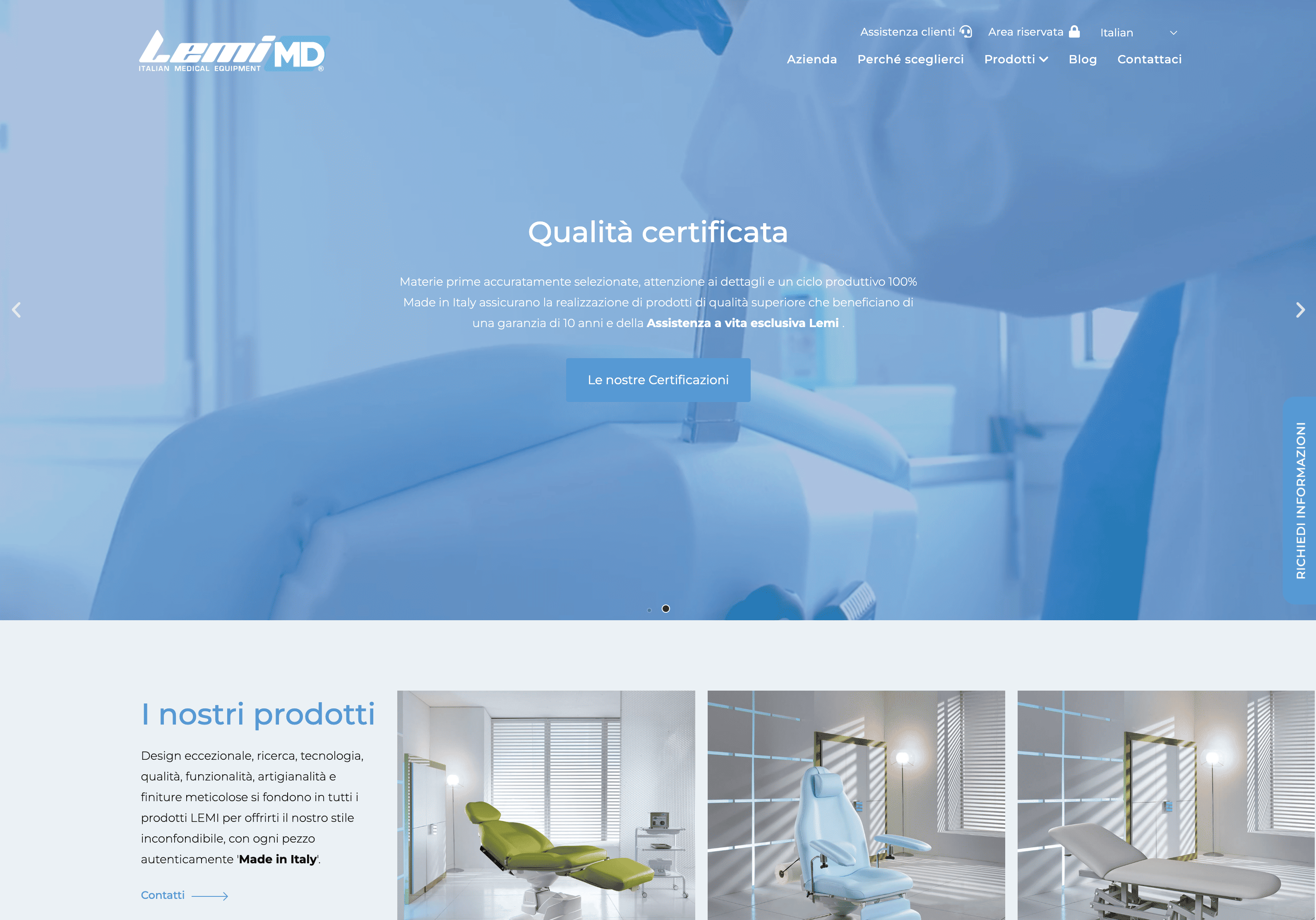 Sito web attrezzature medicali | Lemi MD