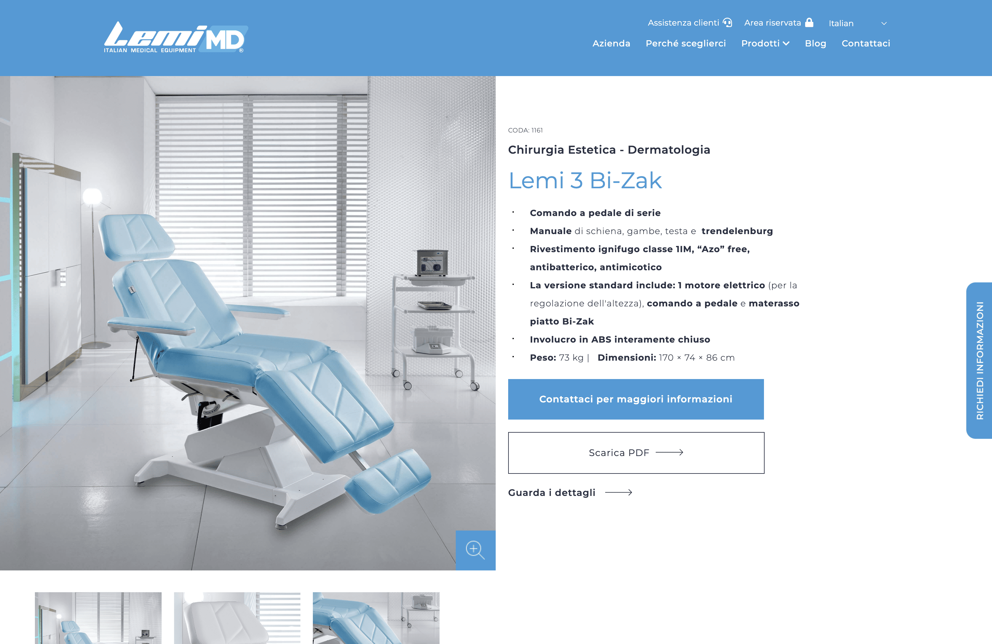 Sito web attrezzature medicali | Lemi MD