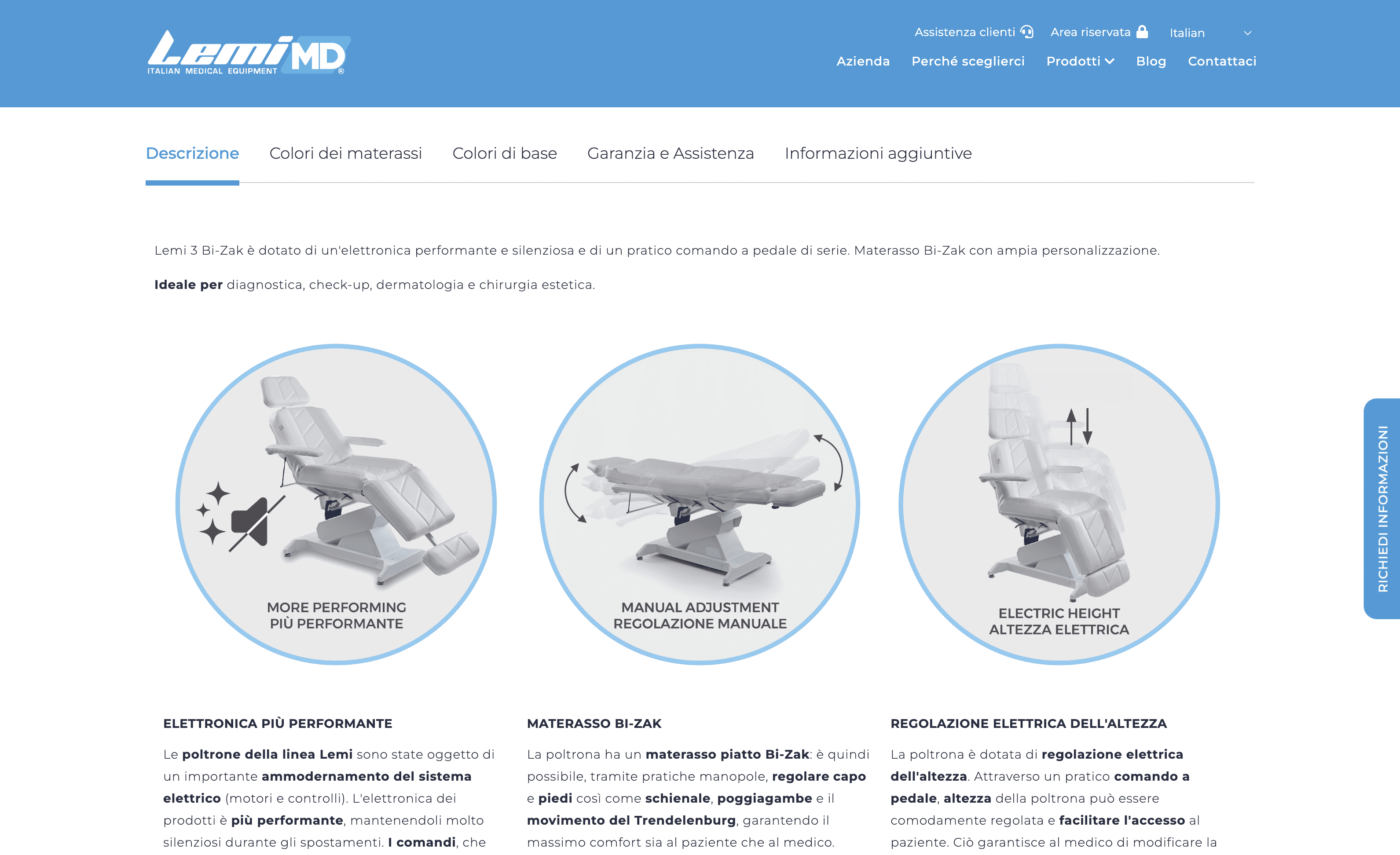 Sito web attrezzature medicali | Lemi MD