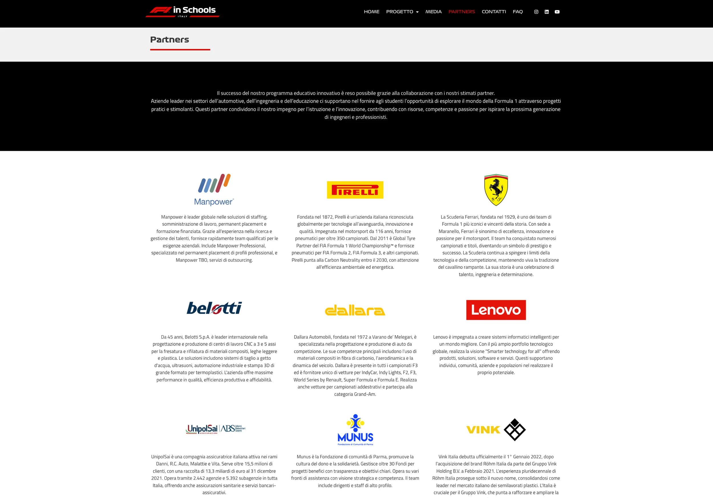 Realizzazione sito web formazione F1