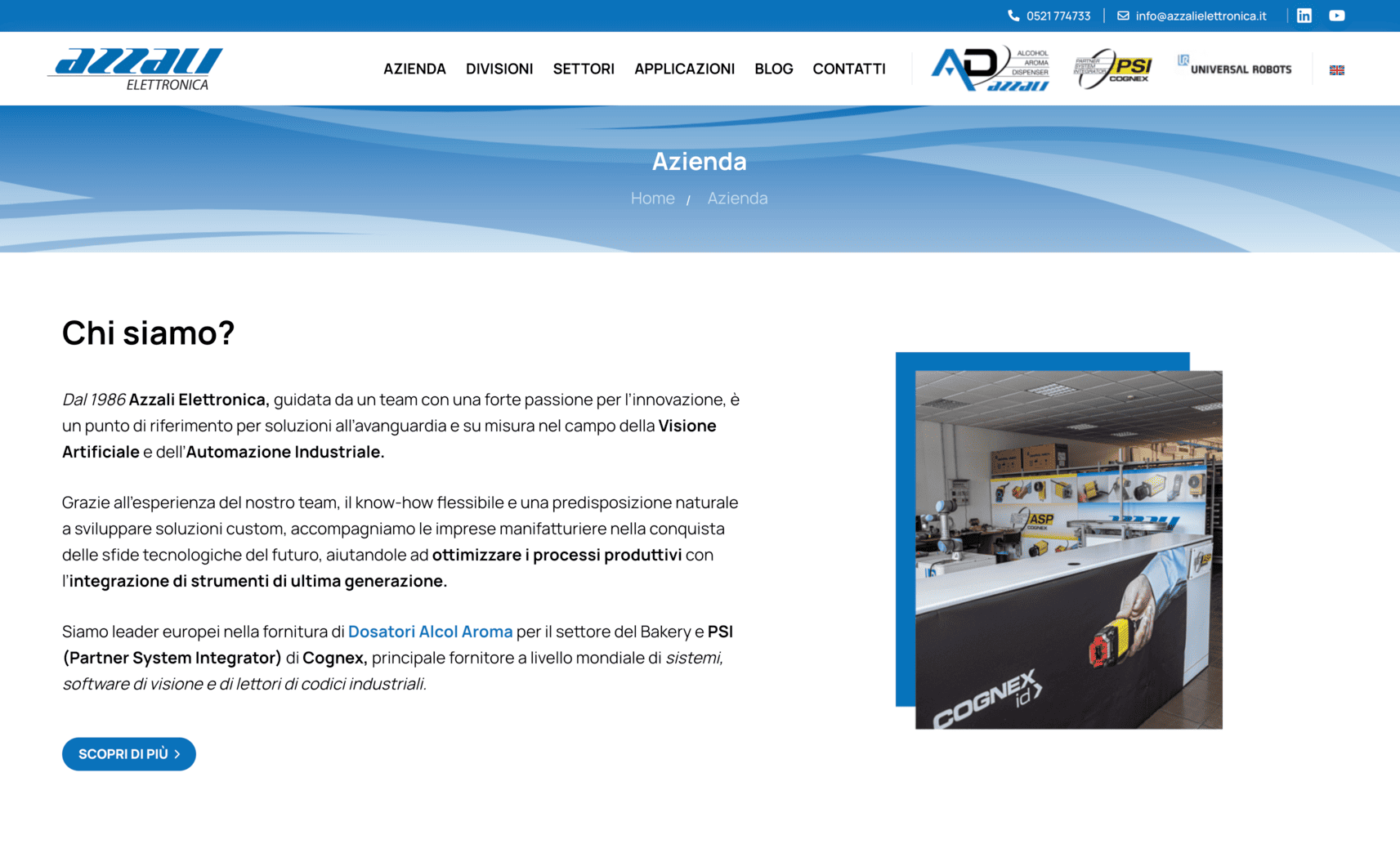 Realizzazione Sito Web Automazioni Industriali Azzali Elettronica