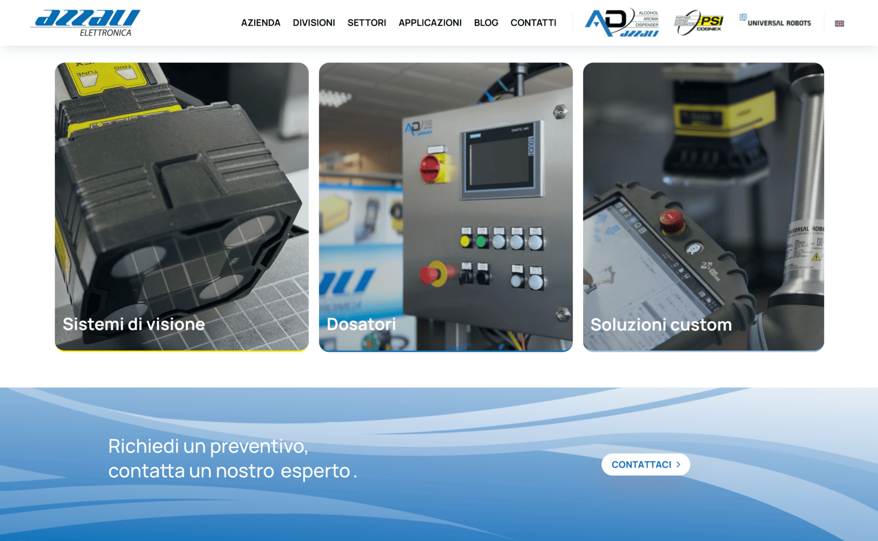 Realizzazione Sito Web Automazioni Industriali Azzali Elettronica