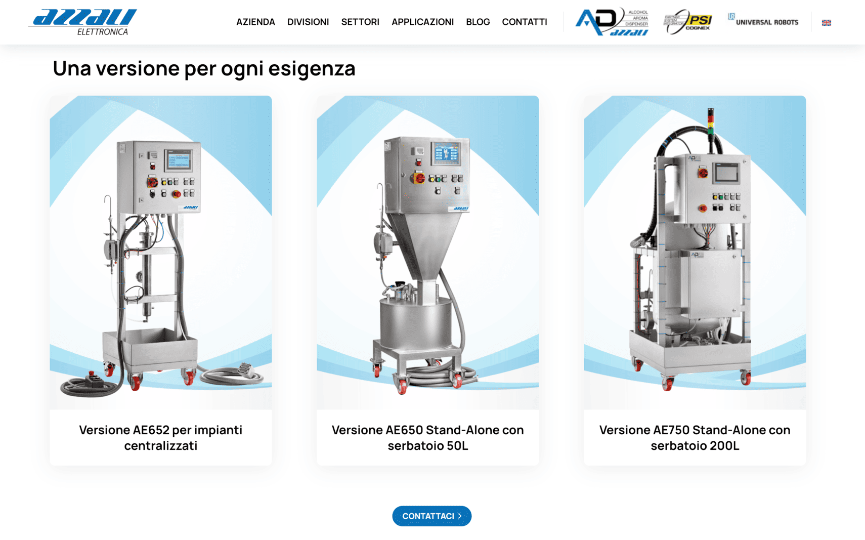 Realizzazione Sito Web Automazioni Industriali Azzali Elettronica