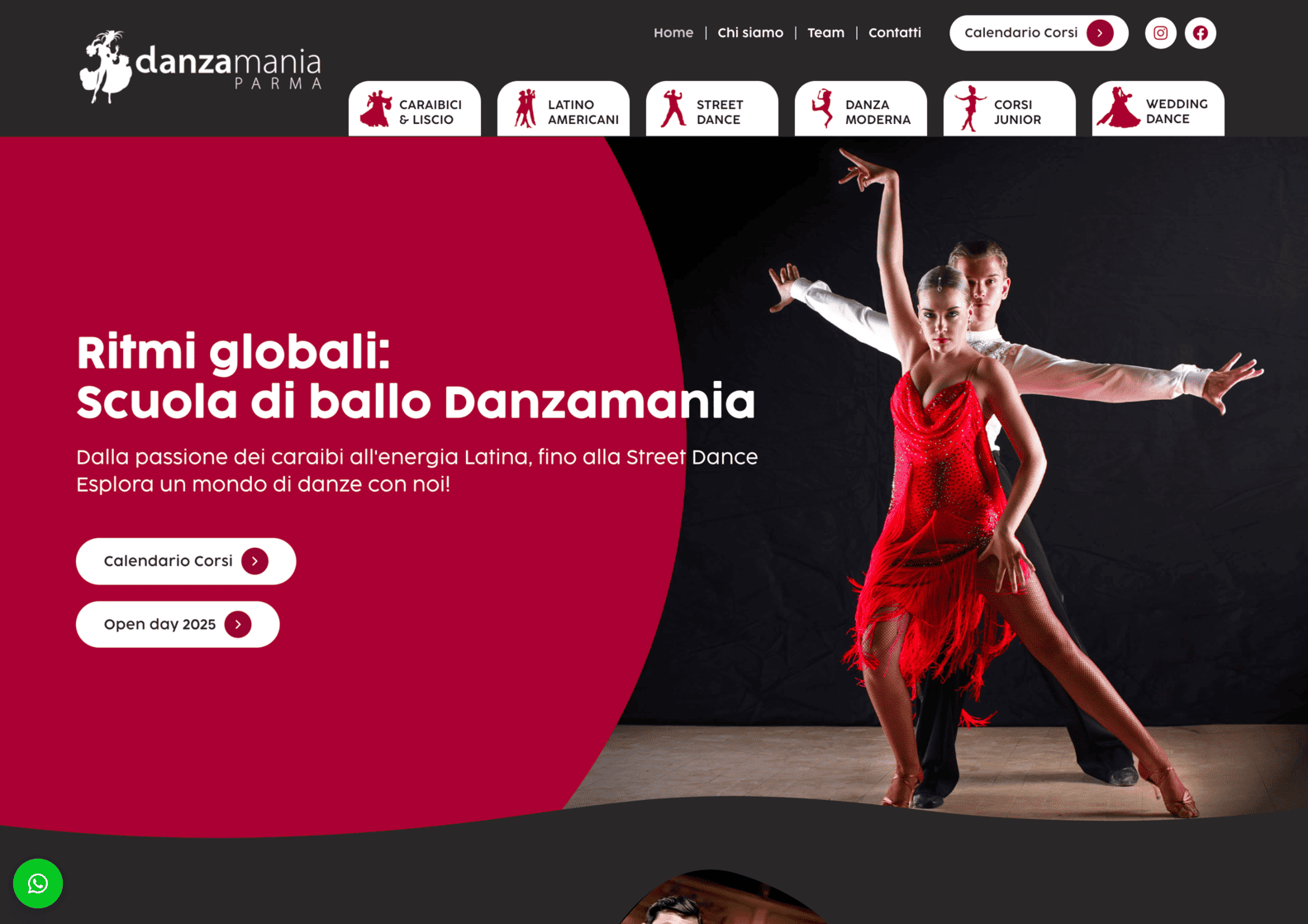 Realizzazione sito web scuola danza sportiva